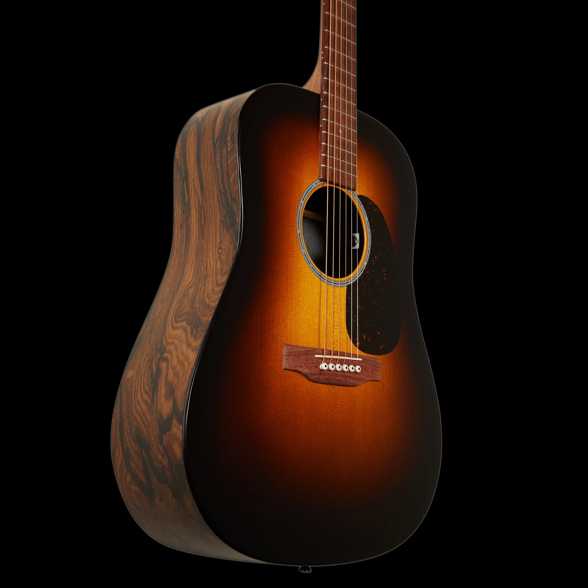 Martin D-X2E Ziricote Burst Acoustic-Electric Guitar with Gig Bag - Image 5