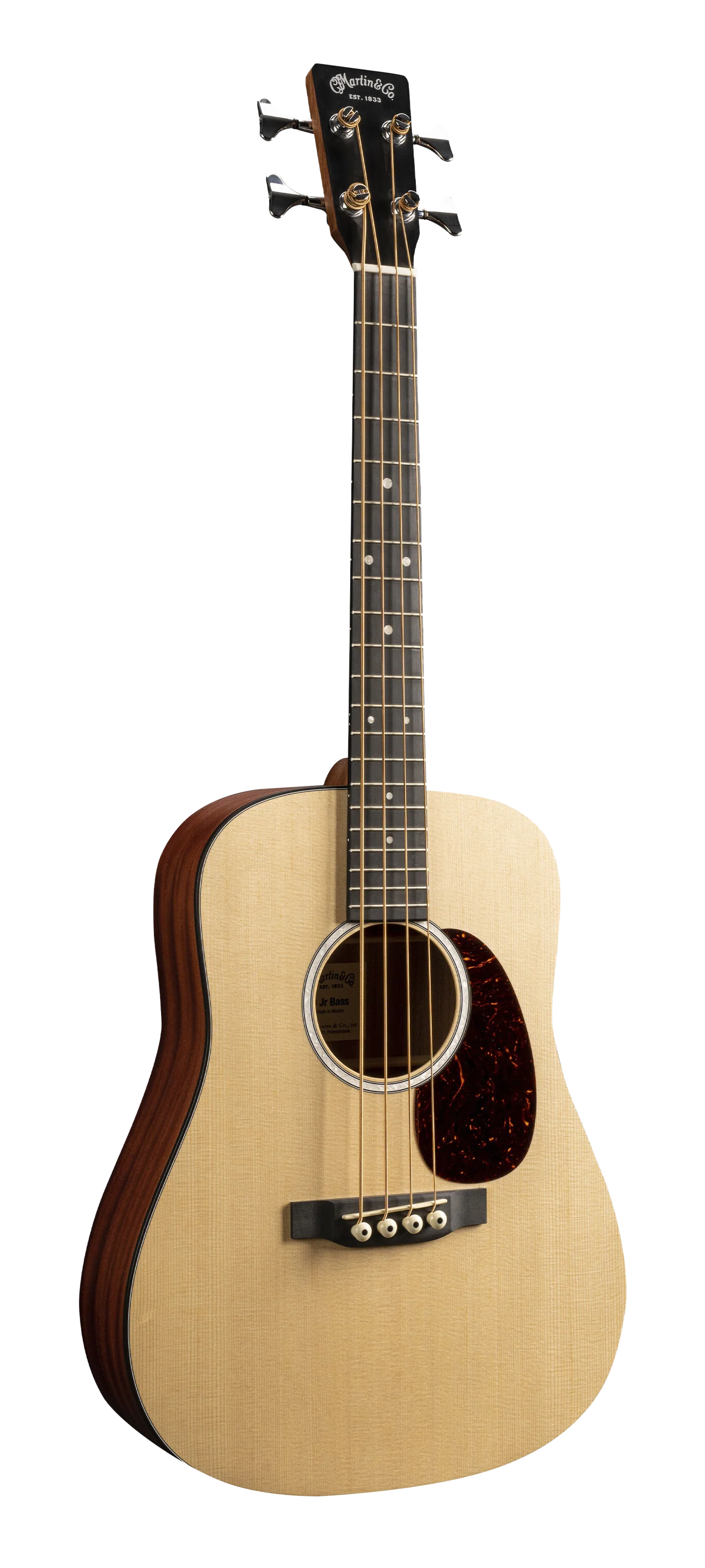 Martin DJr-10E Acoustic Electric Bass Natural with Gig Bag - Image 3