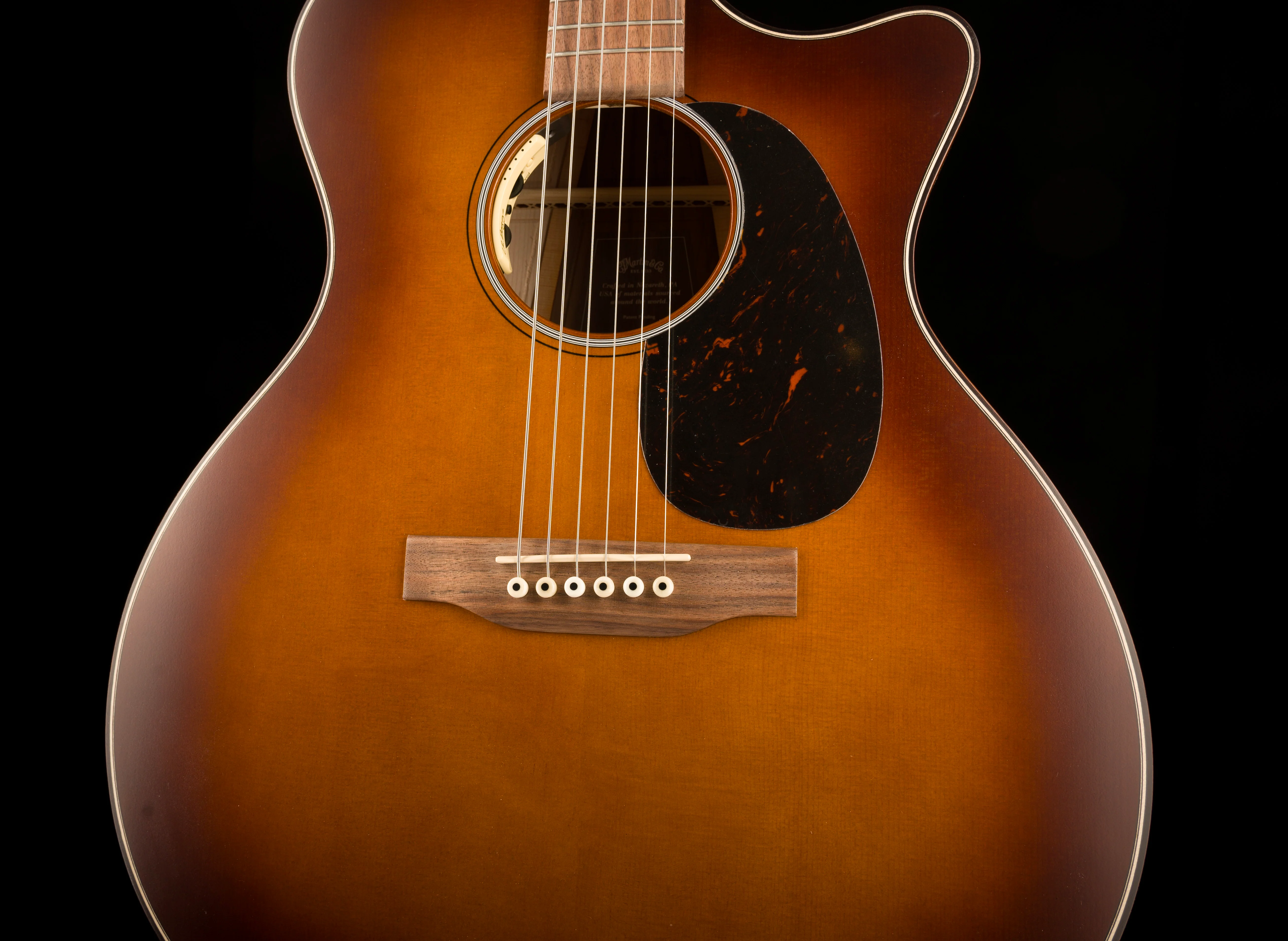 Martin GPCE Inception Acoustic Electric Guitar Amber Fade Sunburst With Case - Image 7