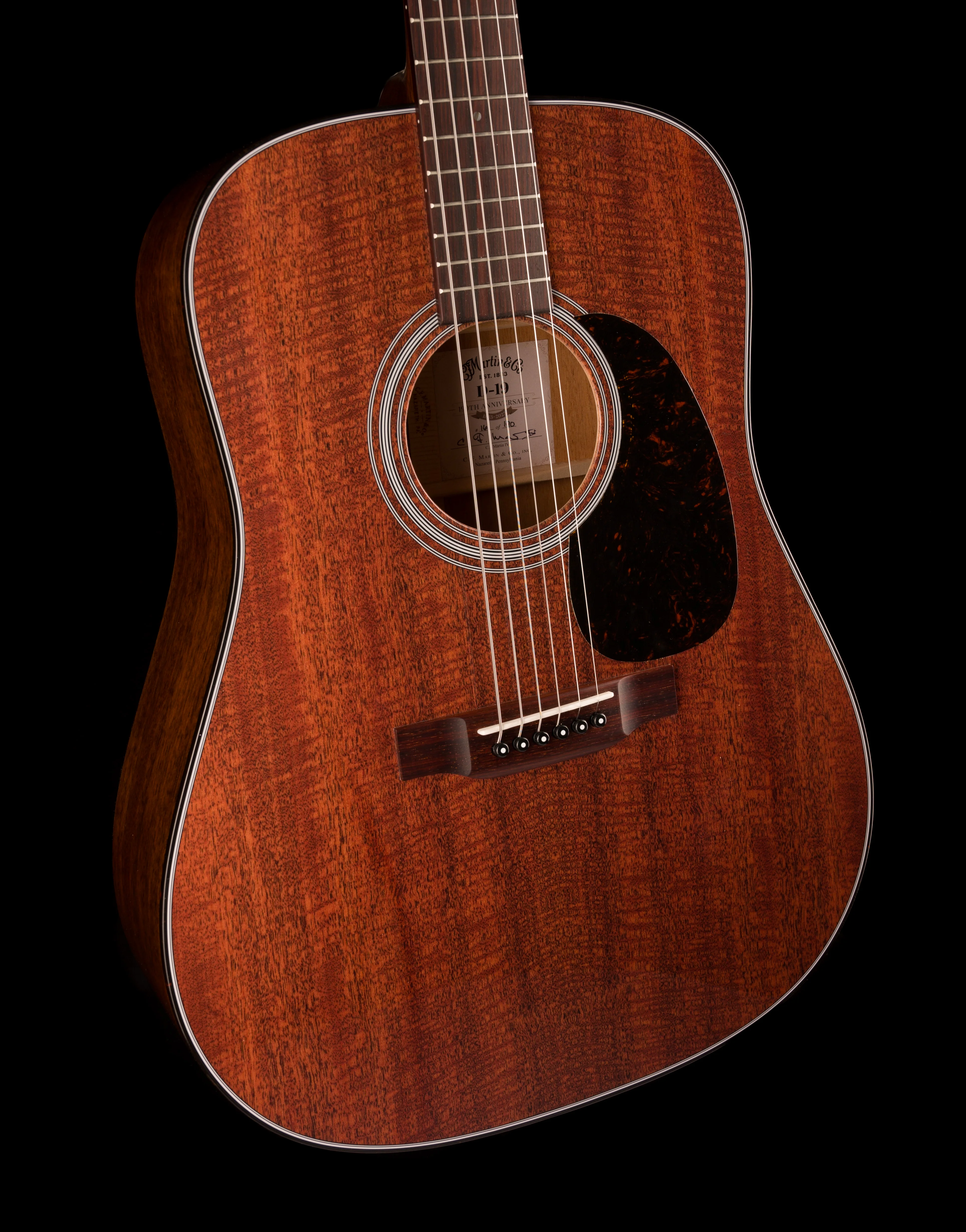 Martin Limited Edition D-19 190th Anniversary Acoustic Guitar Natural with Case - Image 11