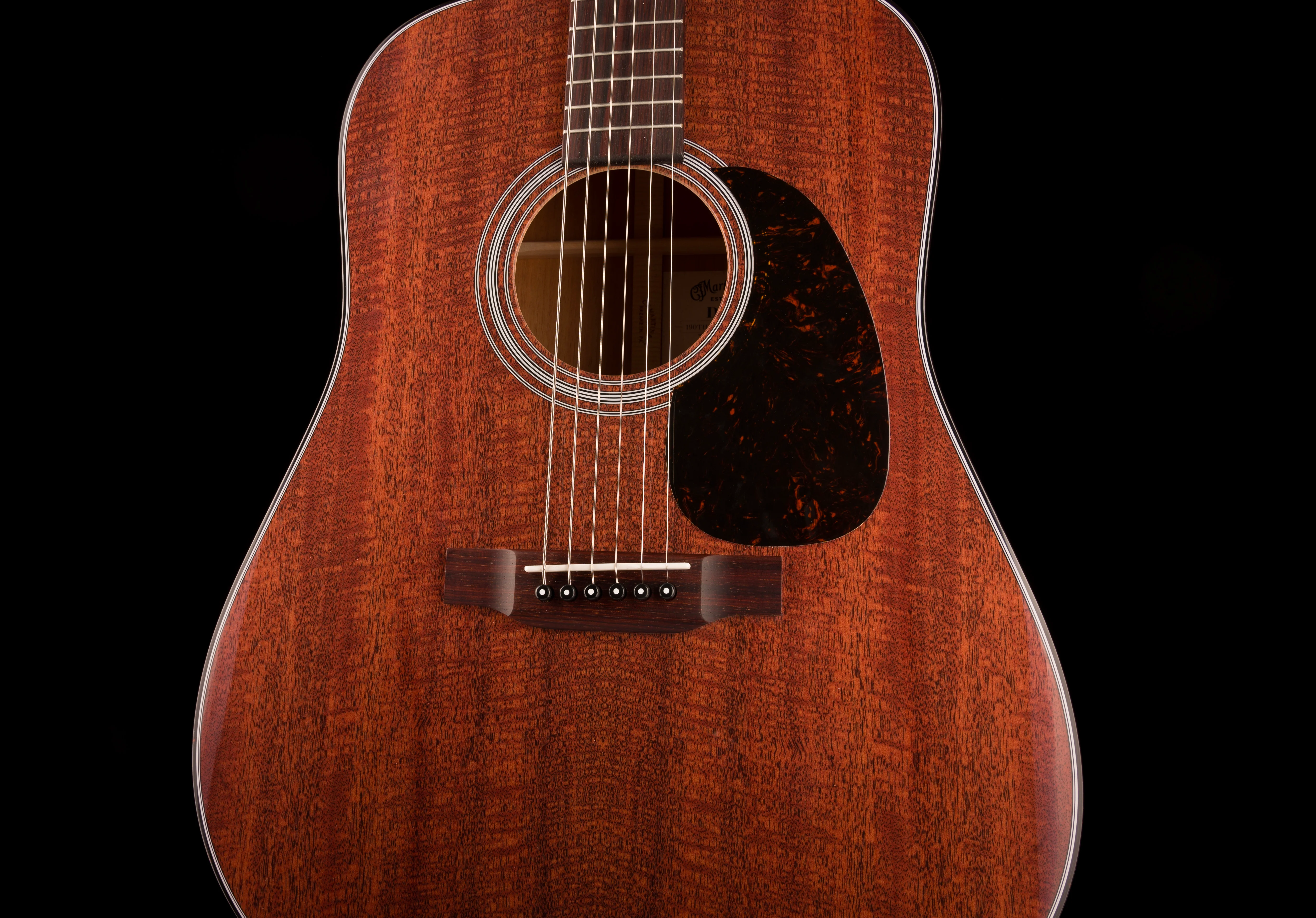 Martin Limited Edition D-19 190th Anniversary Acoustic Guitar Natural with Case - Image 8