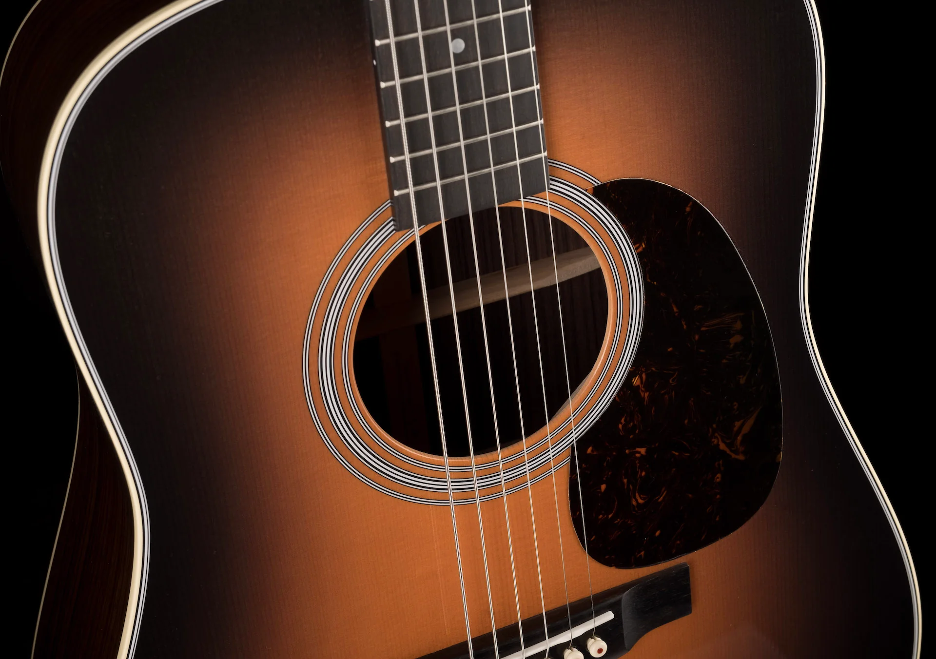Martin Limited Edition D-28 Special Custom Sunburst Acoustic Guitar with Case - Image 7