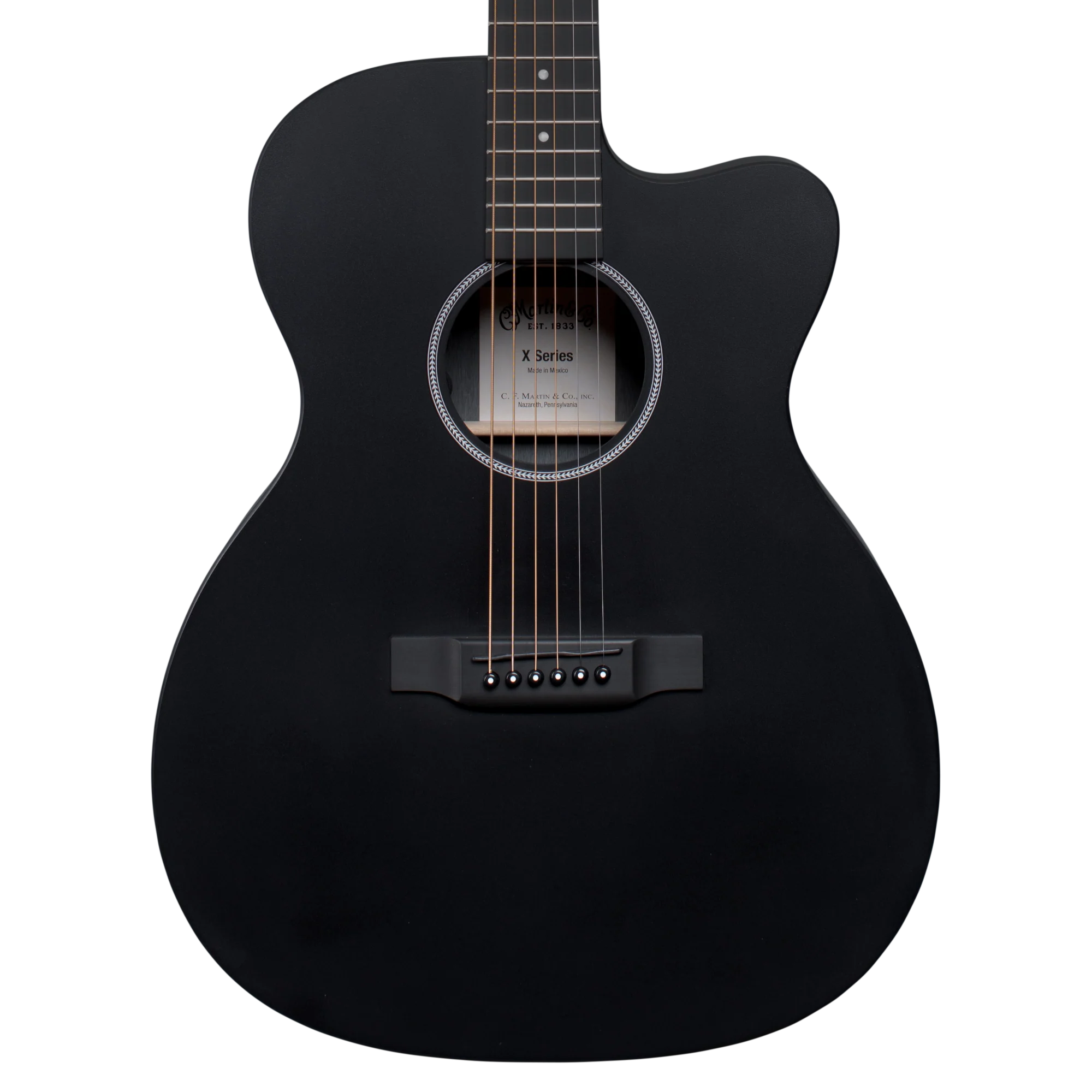 Martin OMC-X1E Black Acoustic Electric Guitar With Bag