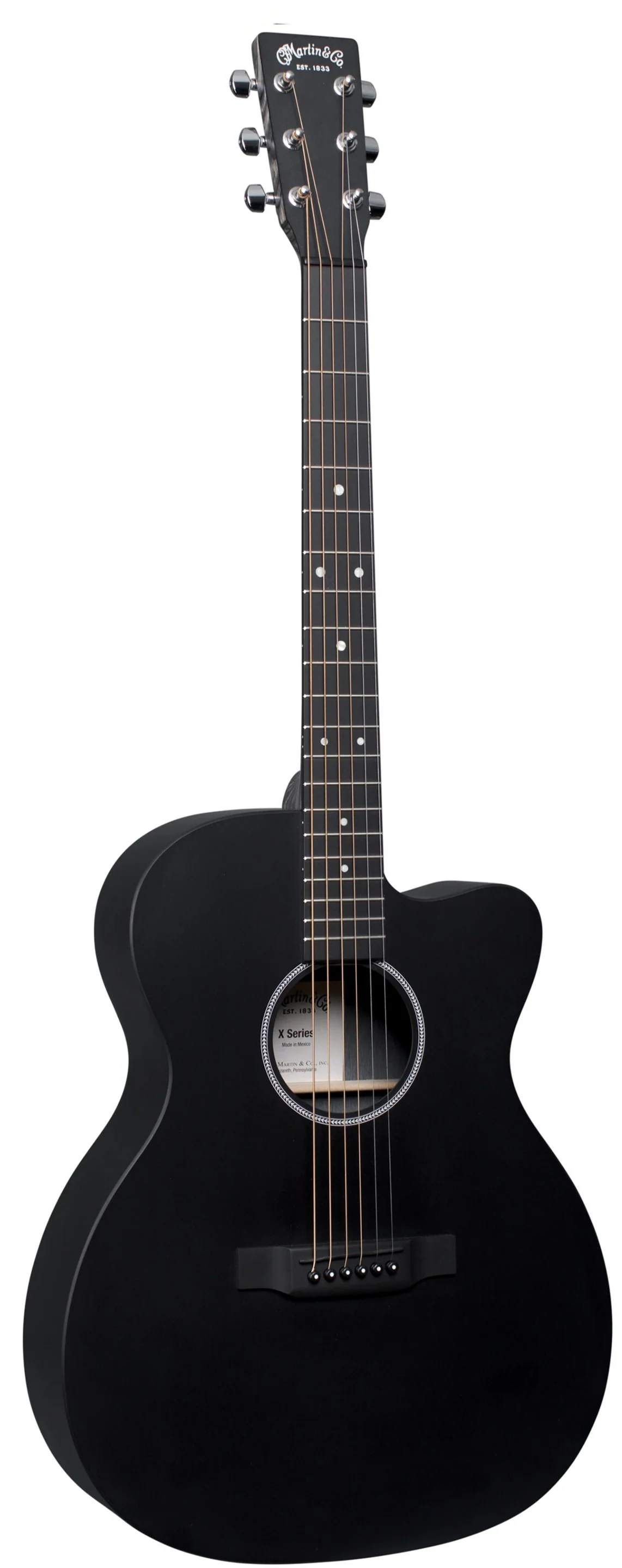 Martin OMC-X1E Black Acoustic Electric Guitar With Bag - Image 3