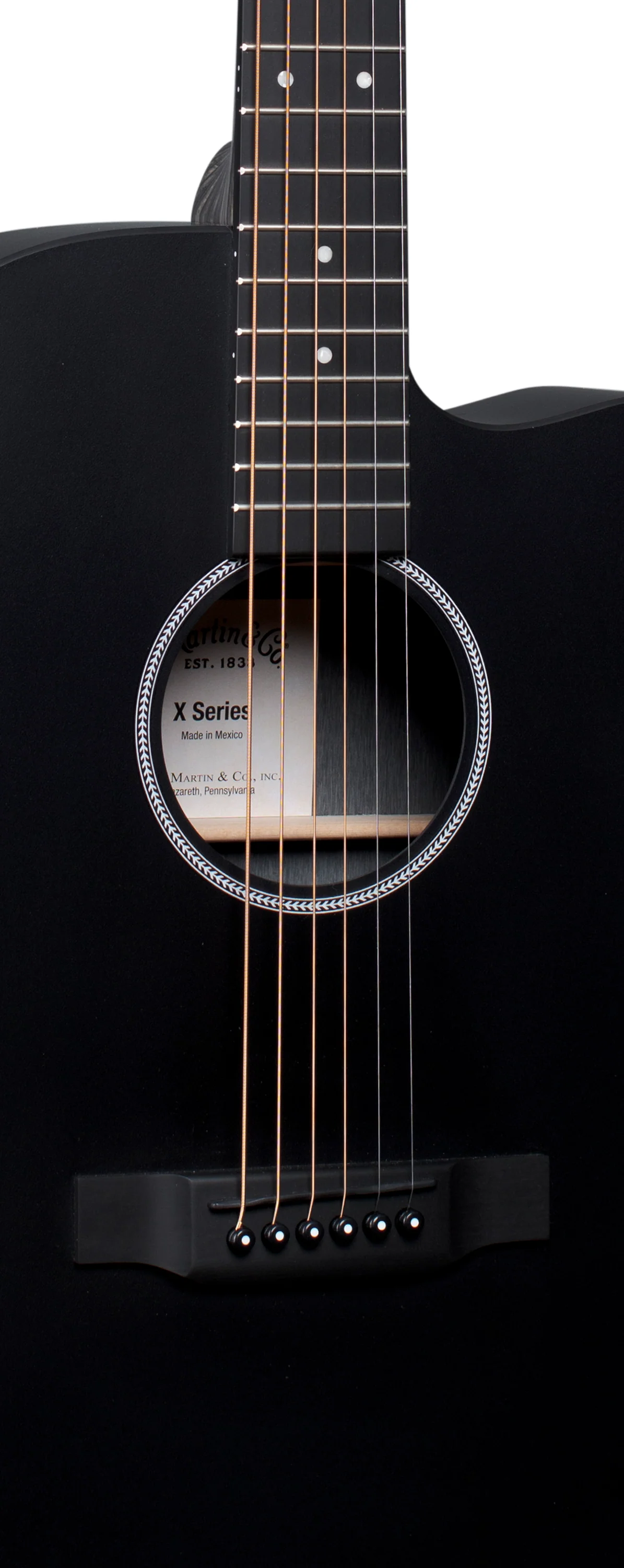 Martin OMC-X1E Black Acoustic Electric Guitar With Bag - Image 4
