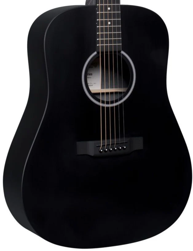 Martin D-X1E Dreadnought Black Acoustic Electric Guitar With Bag - Image 2