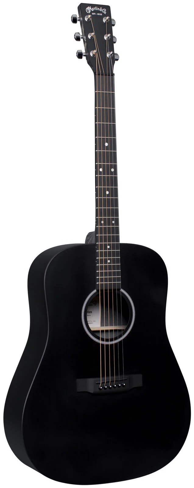 Martin D-X1E Dreadnought Black Acoustic Electric Guitar With Bag - Image 3