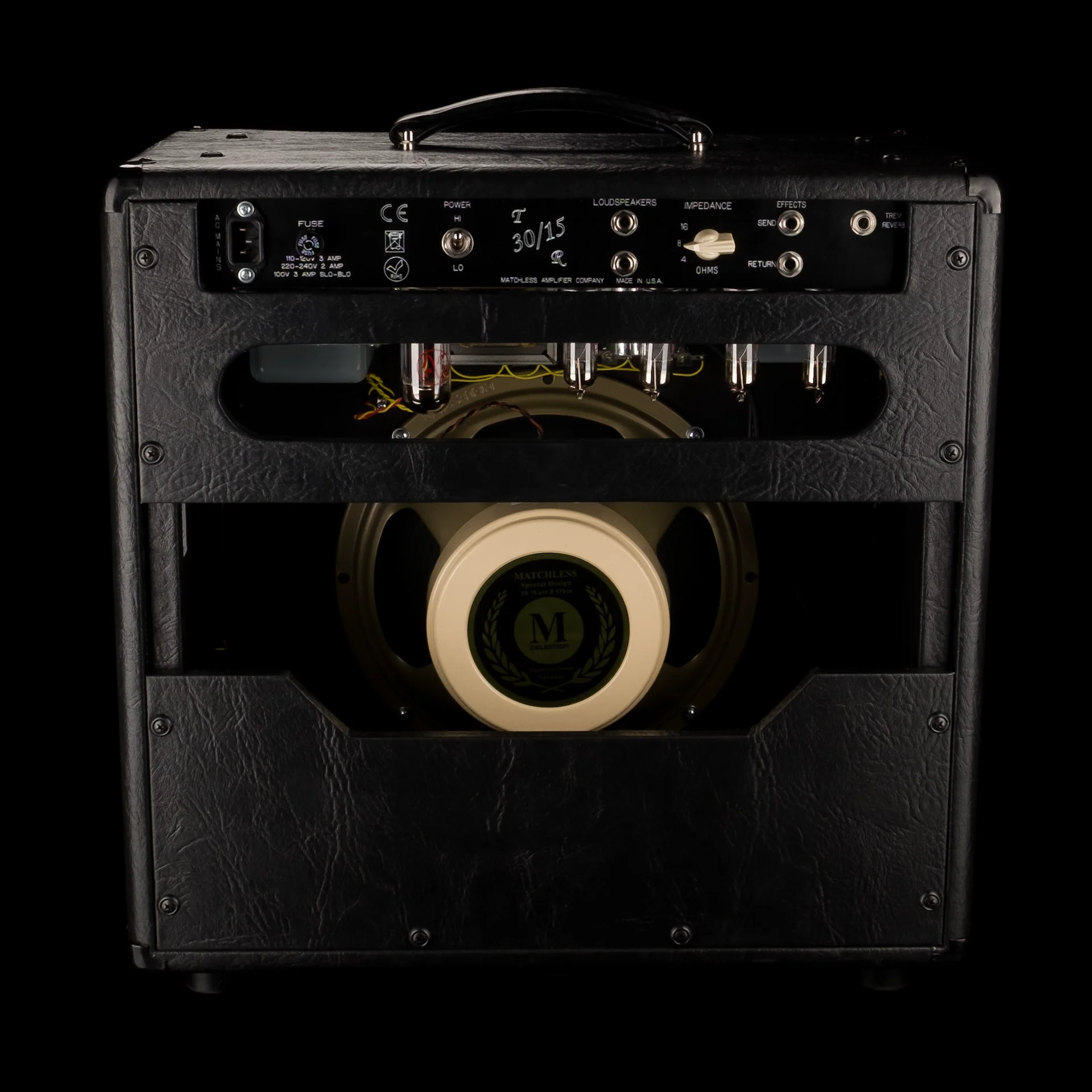 Matchless 30/15 With Reverb & Tremolo 1x12" Black Guitar Amp Combo - Image 9