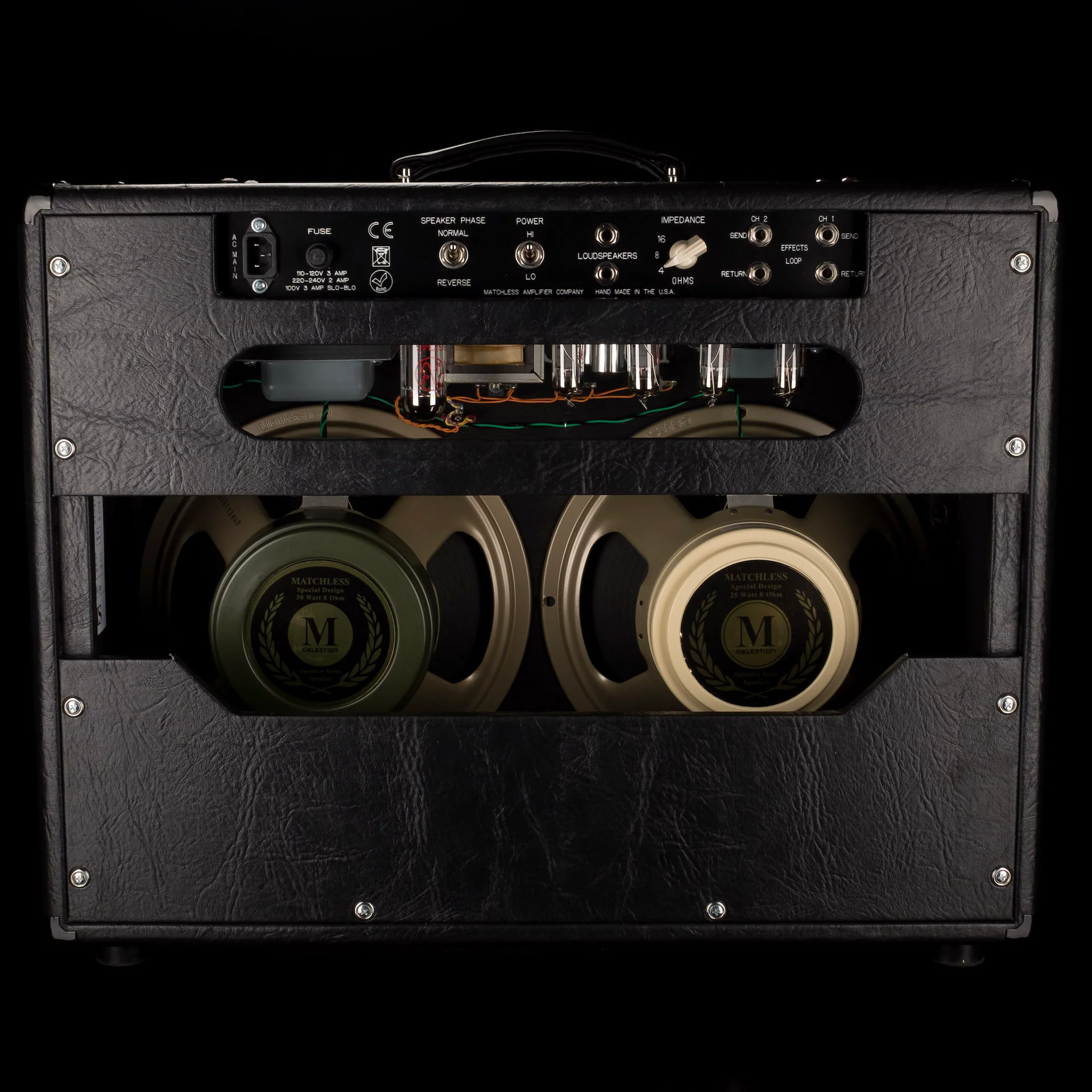 Matchless DC-30 2x12 Guitar Amp Combo Black and Silver - Image 9