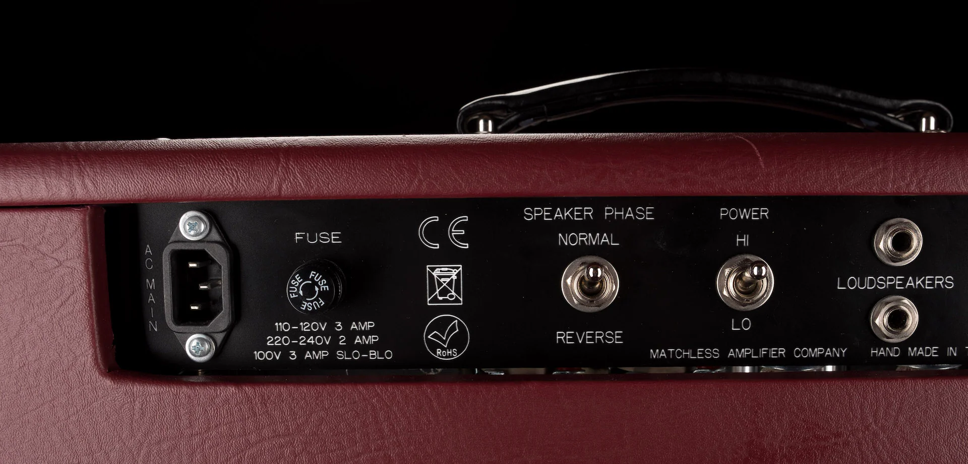 Matchless DC-30 2x12" Custom Color Dark Burgundy Guitar Amp Combo - Image 13
