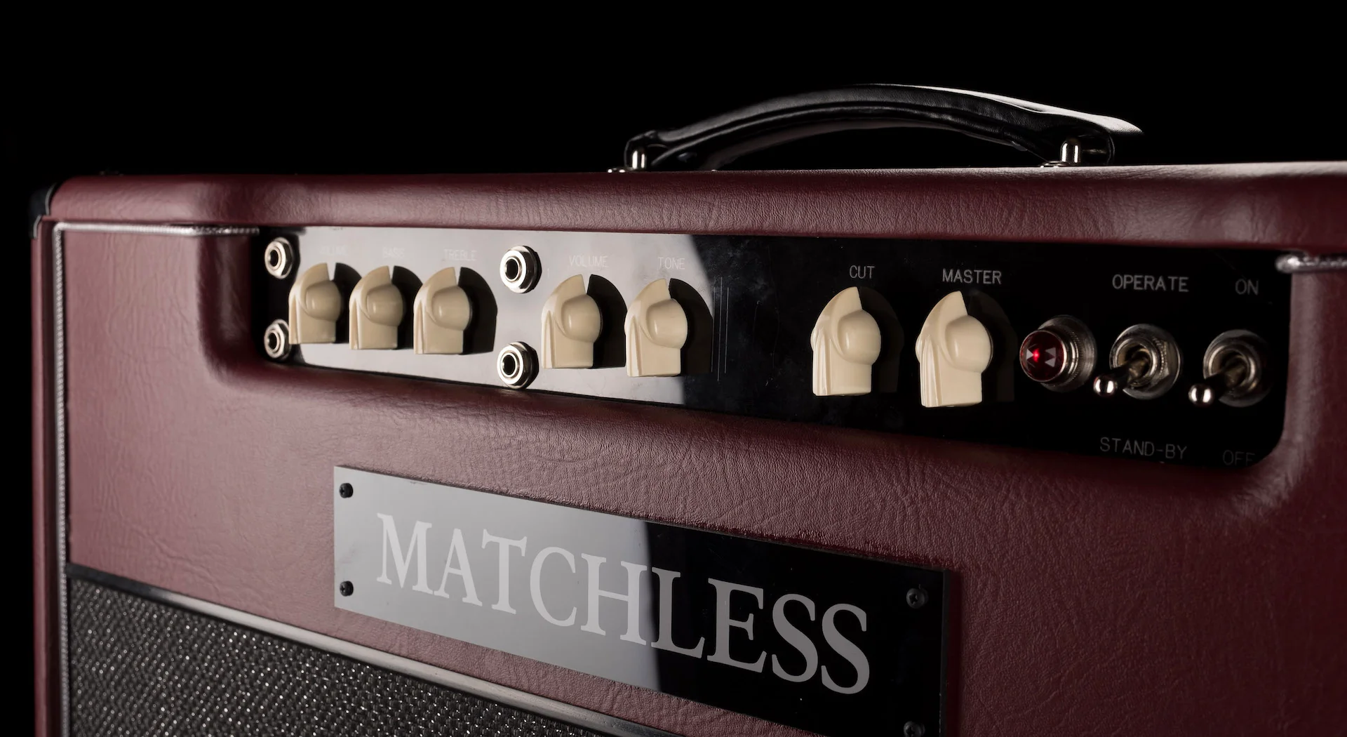 Matchless DC-30 2x12" Custom Color Dark Burgundy Guitar Amp Combo - Image 3