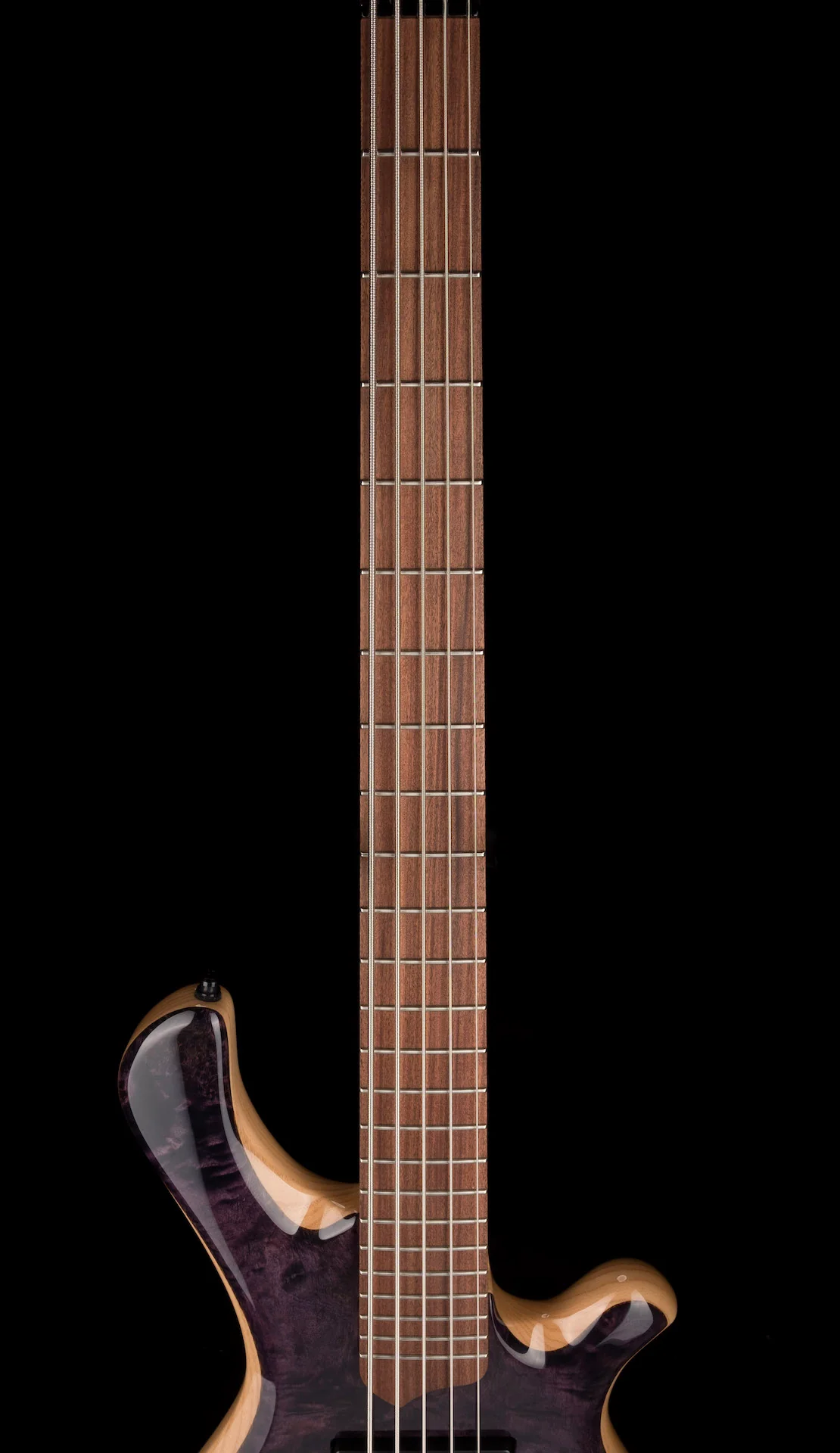 Mayones BE Elite 5 EP Eye Poplar Top 5 String Bass Guitar Dirty Purple Blue Burst Gloss - Image 14