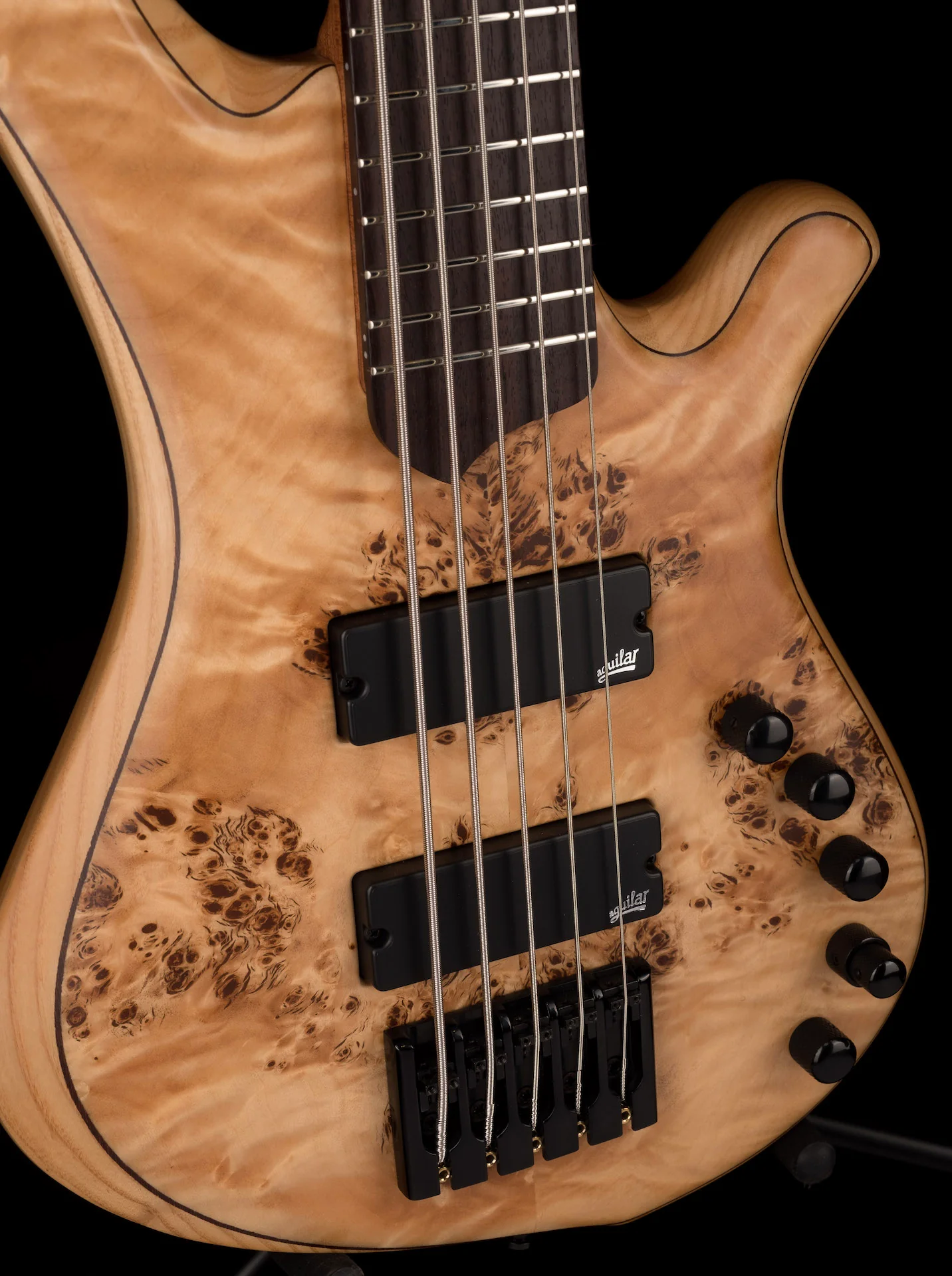 Mayones BE Elite EP 5 String Bass Guitar Trans Natural Satine Eye Poplar Top With Case - Image 12