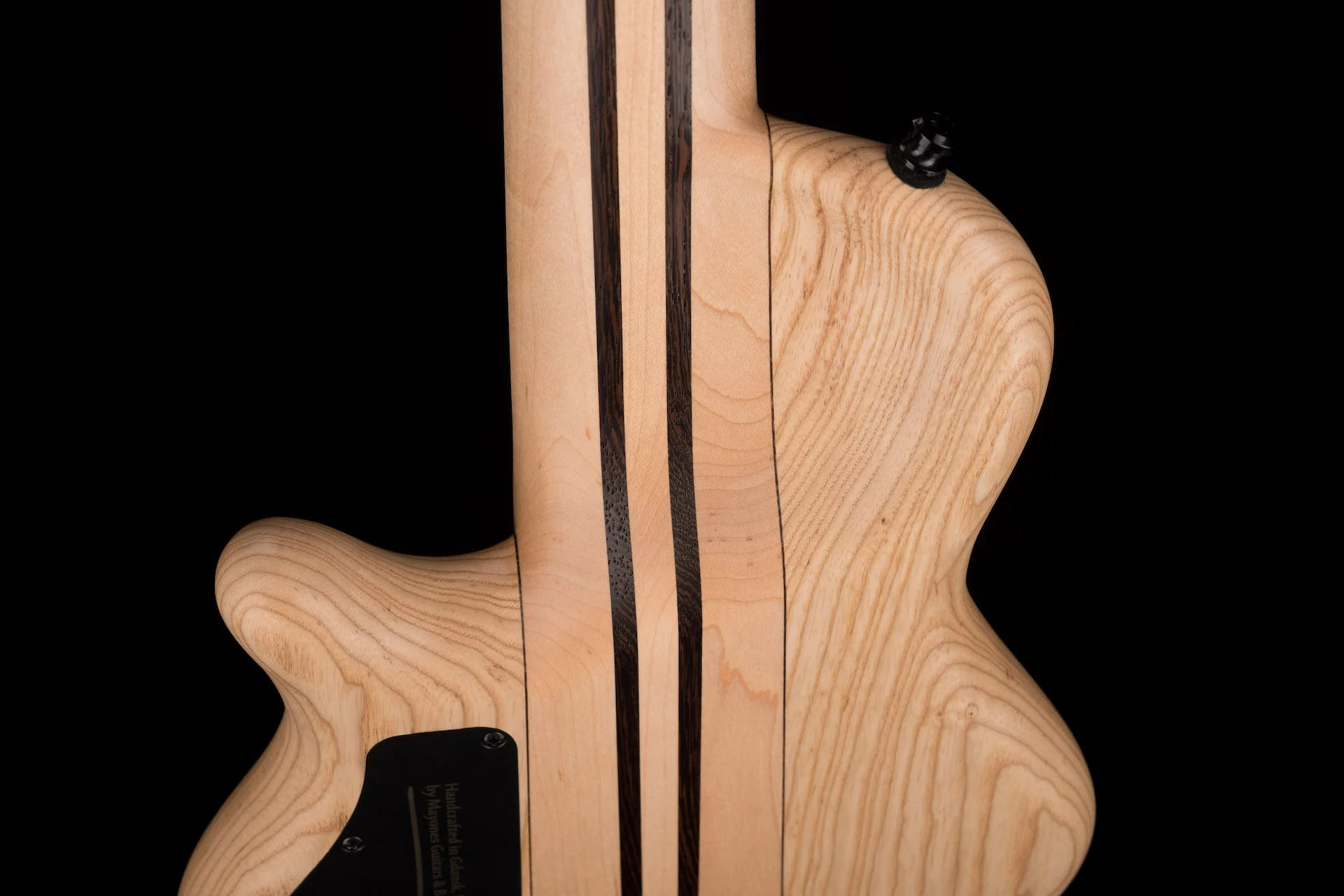 Mayones Cali4 Lined Fretless Bass Buckeye Burl Top Swamp Ash Back Ebony Board w/ Case - Image 10