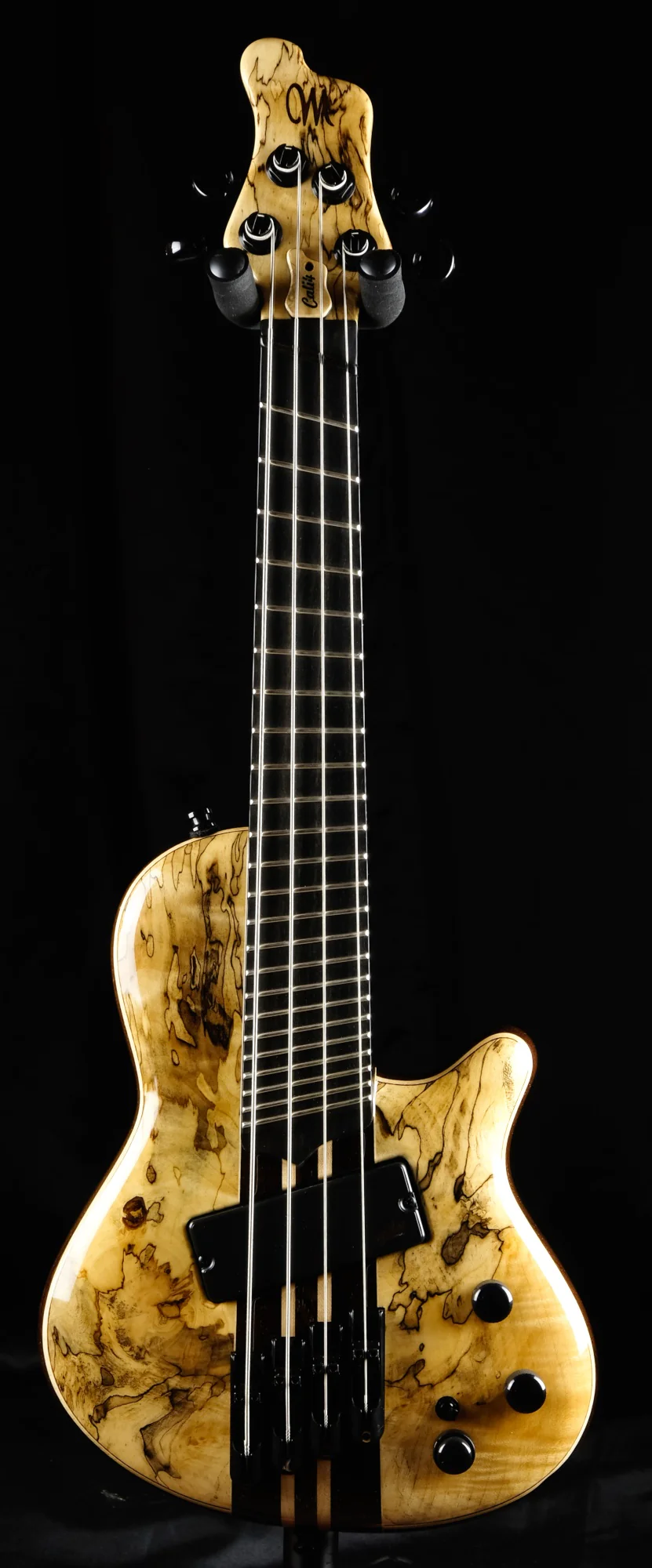Mayones Cali4 Cali 4 VF Bass V Frets Spalted Maple Ebony Fingerboard Aguilar OBP-3 - Image 2