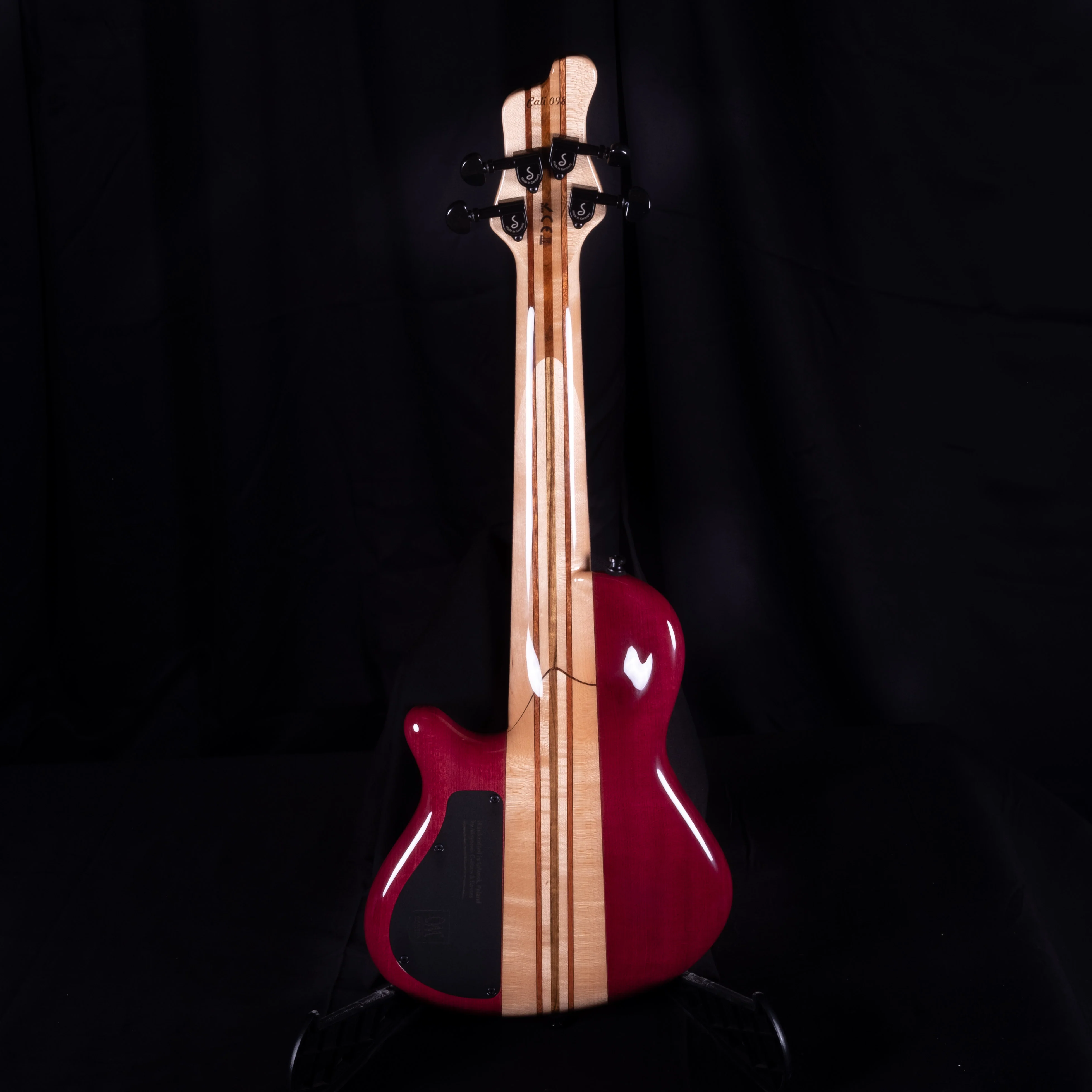 Mayones Cali 4 Bass Purpleheart Body with Buckeye Burl Top Rosewood Board W Case - Image 7
