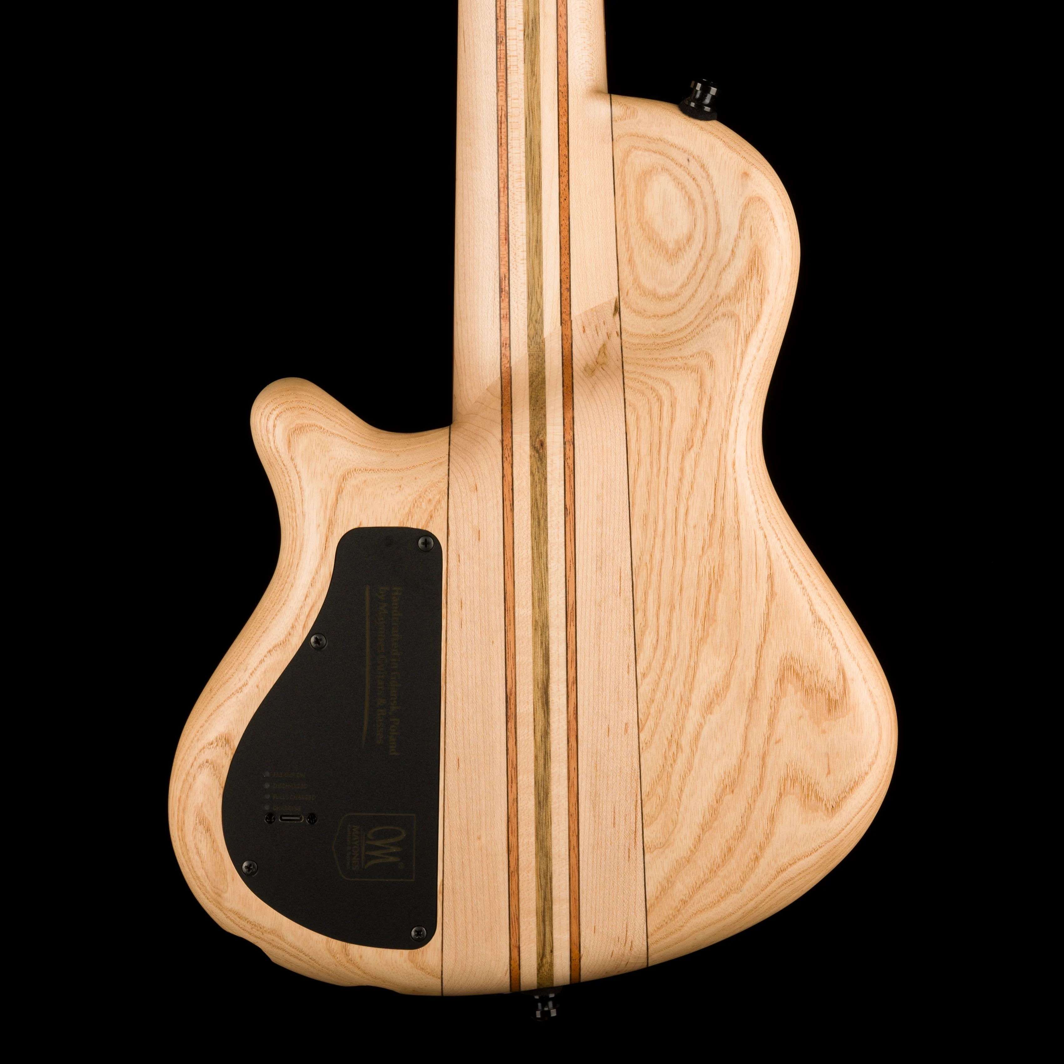 Mayones Cali4 17.5" Scale Bass  Body 3A Eye Poplar Top Custom Color Shinerburst Finish - Image 8