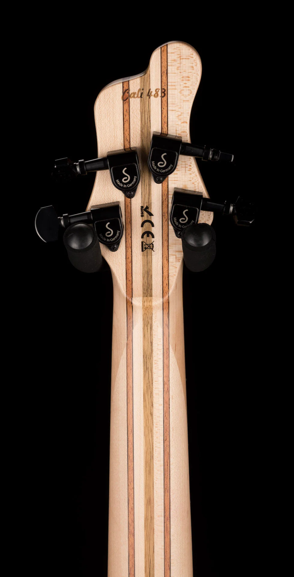 Mayones Cali4 Bass 17.5" Scale 3A Burl Maple Top/Swamp Ash Body Trans Orange Dreamsicle Finish with Case - Image 10