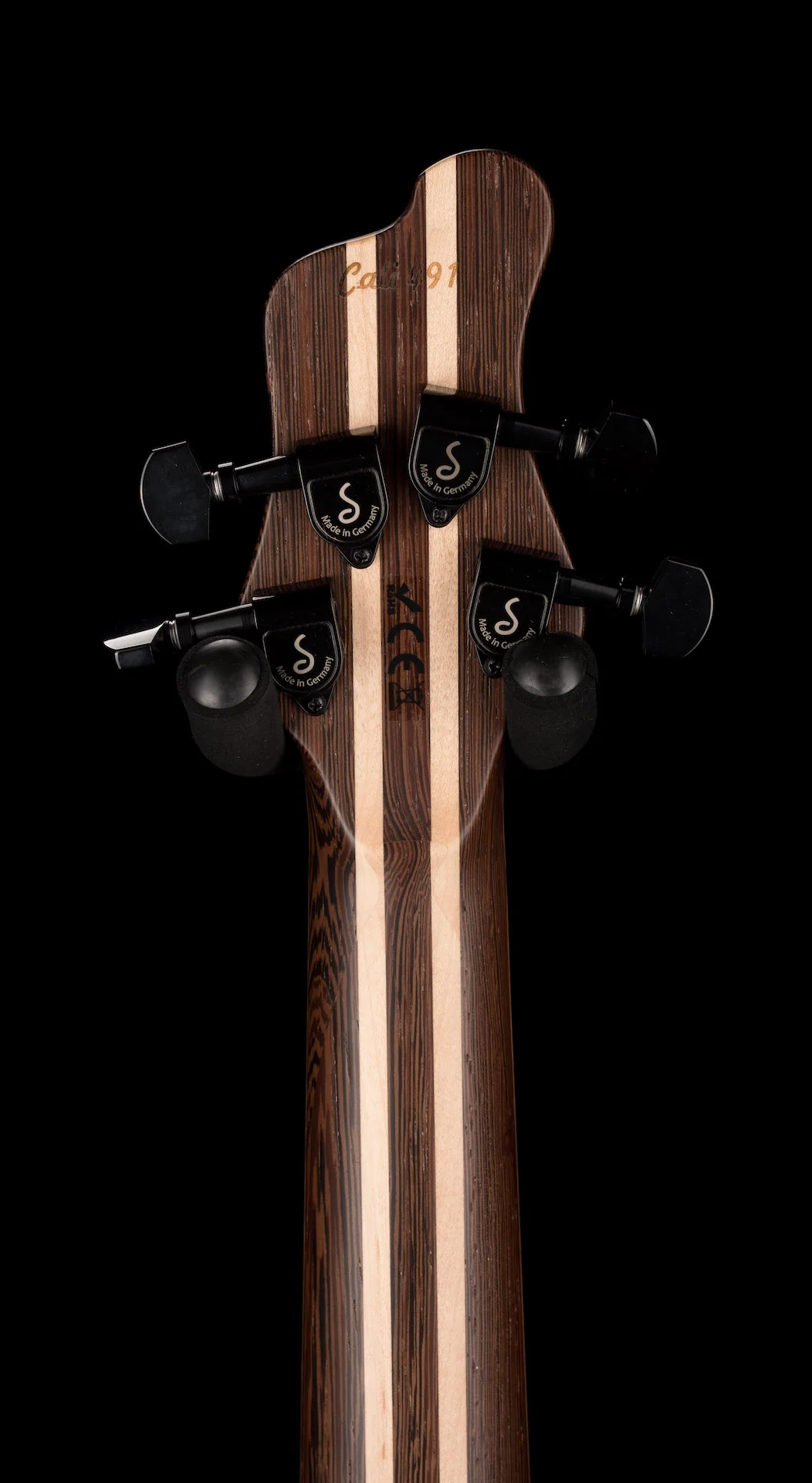 Mayones Cali4 Bass 17.5" Scale 3A Flamed Maple Top/Swamp Ash Body UVB Burst Finish with Case - Image 10