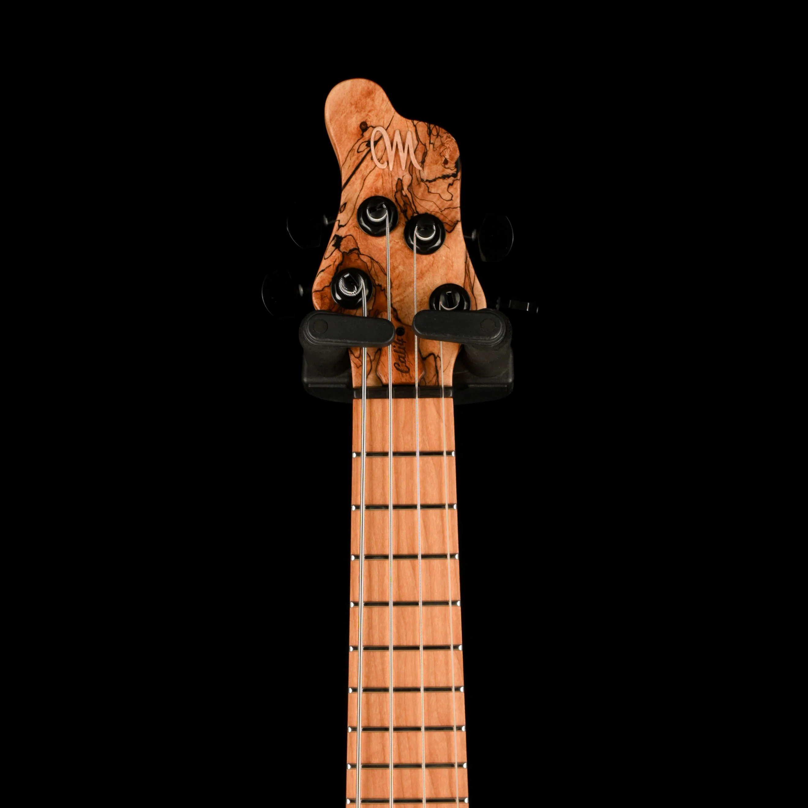 Mayones Cali4 Bass (17.5" Scale) 3A Spalted Maple Top Swamp Ash Back Maple Board With Case - Image 8