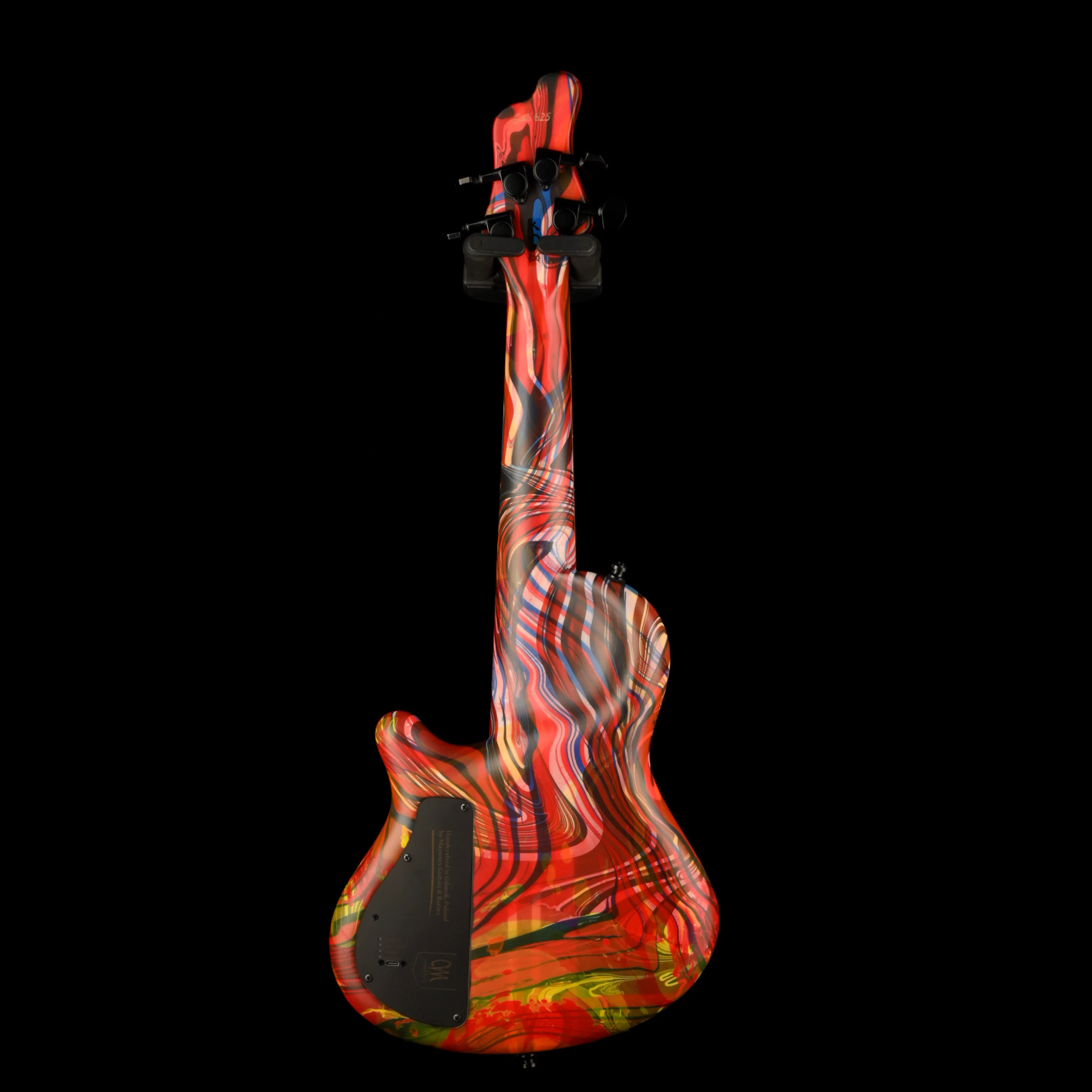 Mayones Cali4 Bass (17.5" Scale) Acid Trip  Custom Swirl With Case NAMM Special One of a Kind - Image 9