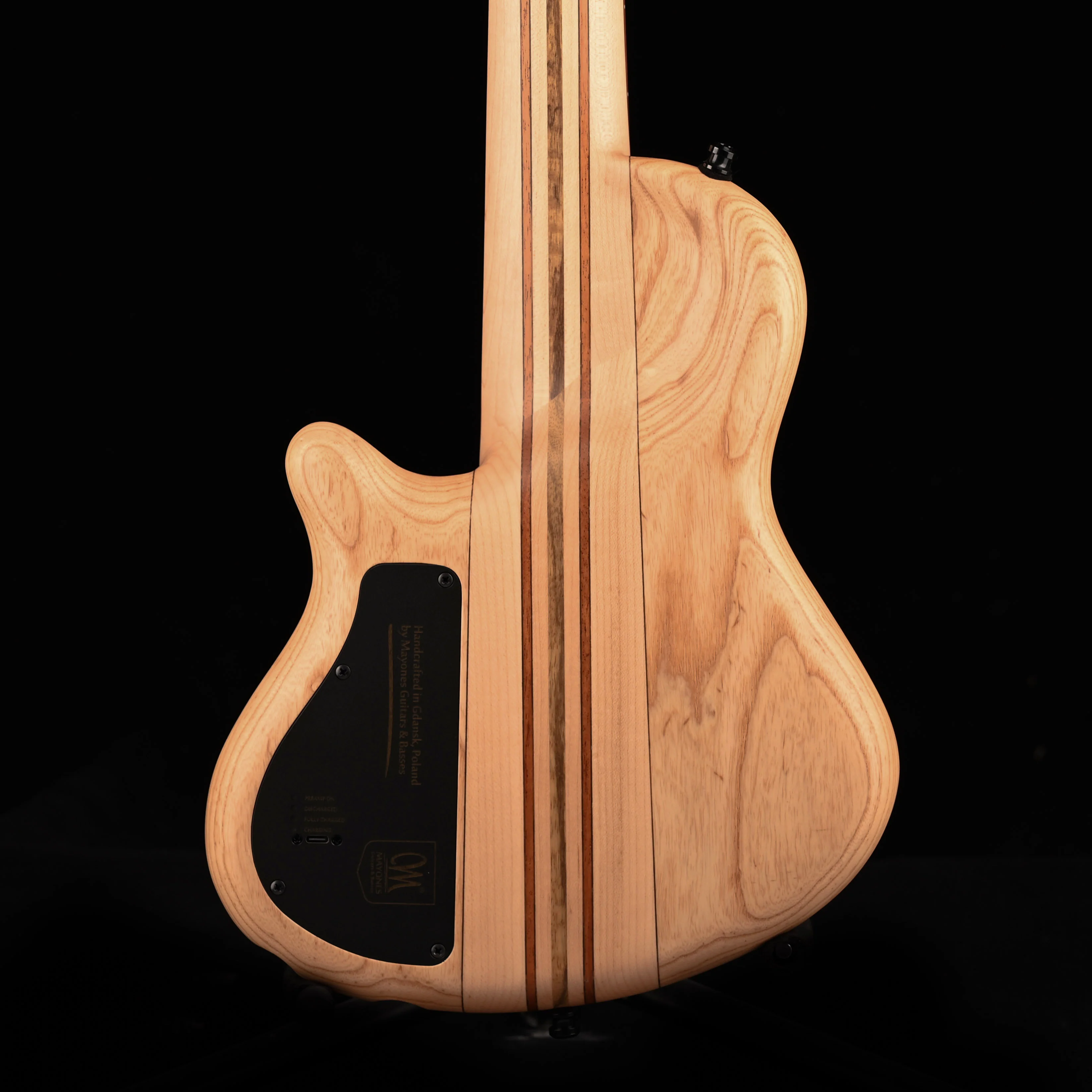 Mayones Cali4 Bass (17.5" Scale) Eye Poplar Top Transparent Blue With Case - Image 7