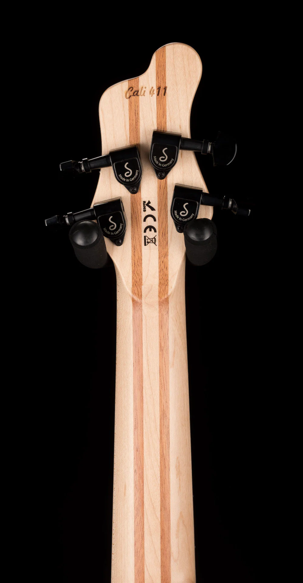 Mayones Cali4 Bass 17.5" Scale 3A Koa Top/Swamp Ash Body Trans Natural Finish with Case - Image 10