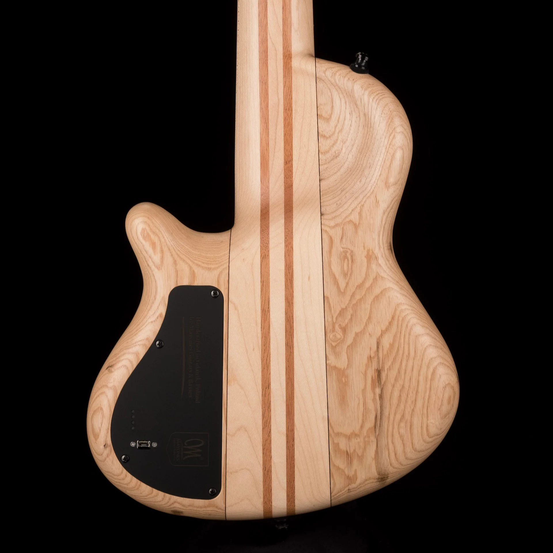 Mayones Cali4 Bass 17.5" Scale 3A Koa Top/Swamp Ash Body Trans Natural Finish with Case - Image 7