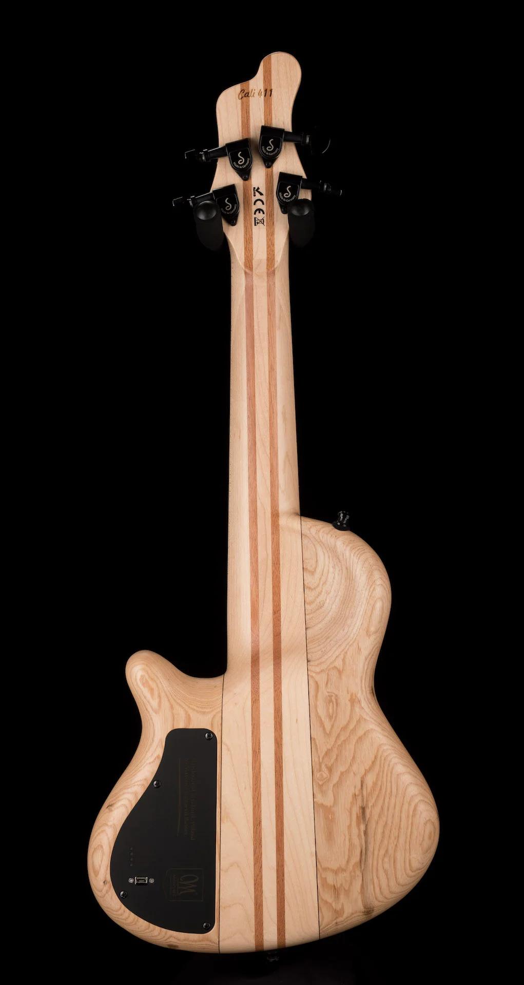 Mayones Cali4 Bass 17.5" Scale 3A Koa Top/Swamp Ash Body Trans Natural Finish with Case - Image 8