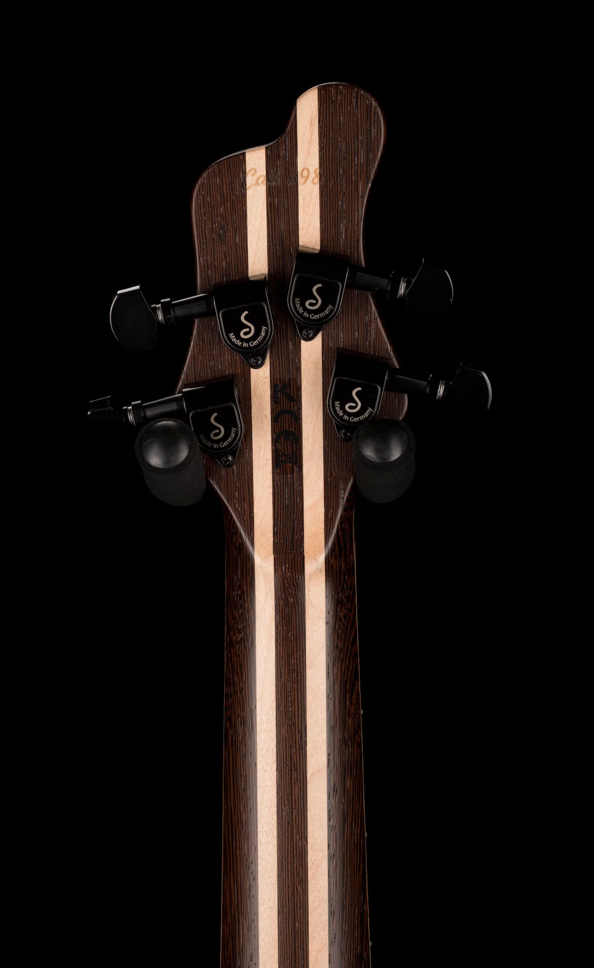 Mayones Cali4 Bass 17.5" Scale  Flamed 3A Maple Top/Mahogany Body Trans Tortoise Brown Finish with Case - Image 10