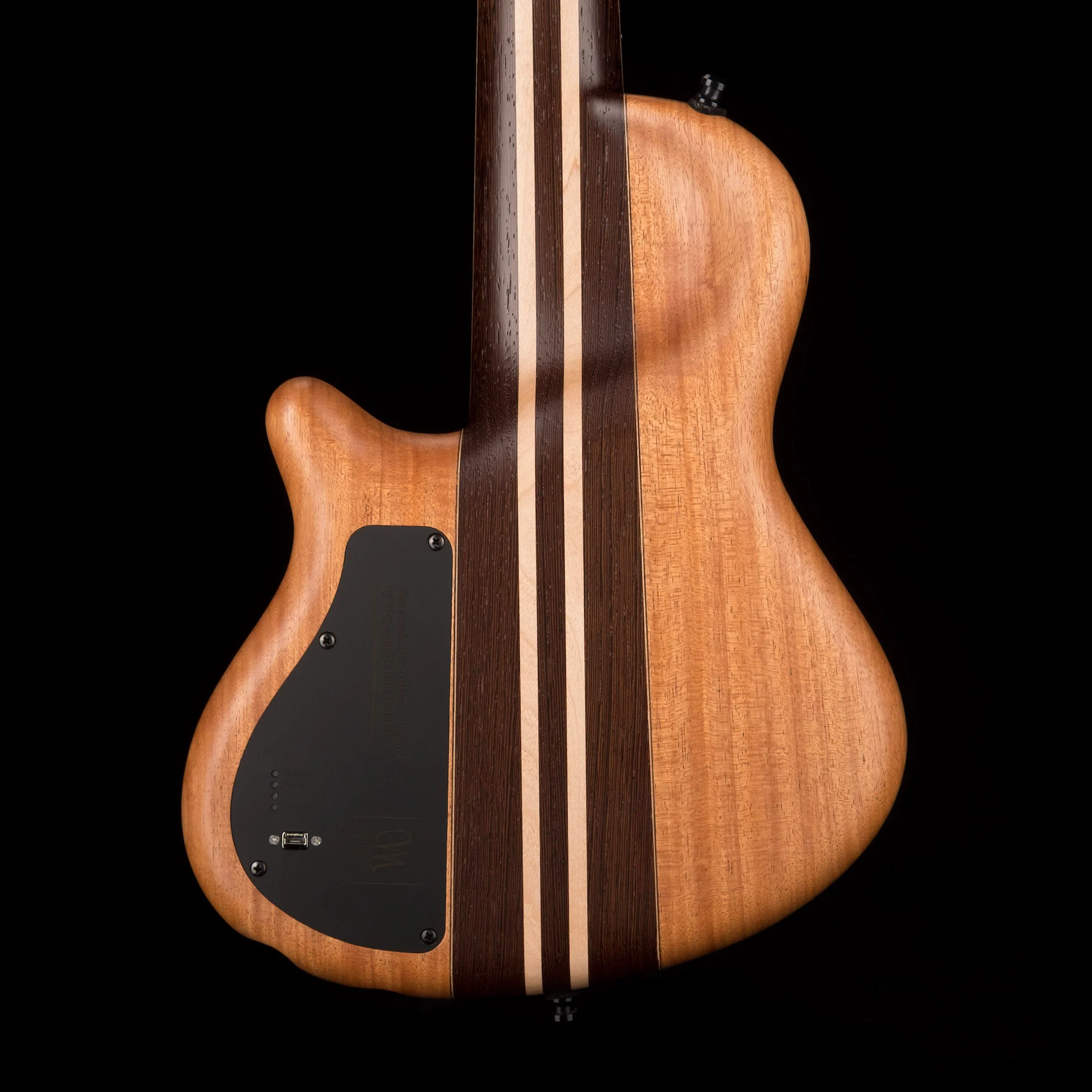 Mayones Cali4 Bass 17.5" Scale  Flamed 3A Maple Top/Mahogany Body Trans Tortoise Brown Finish with Case - Image 7