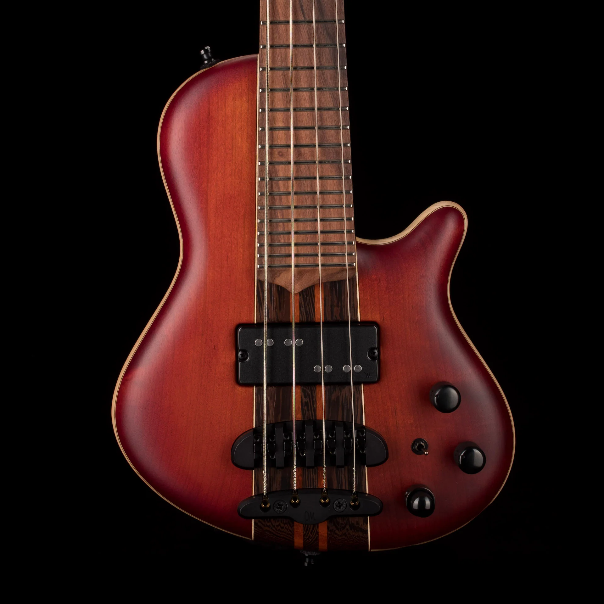 Mayones Cali4 Bass 17.5" Scale TEW Top/Swamp Ash Body Lightburst Finish with Case