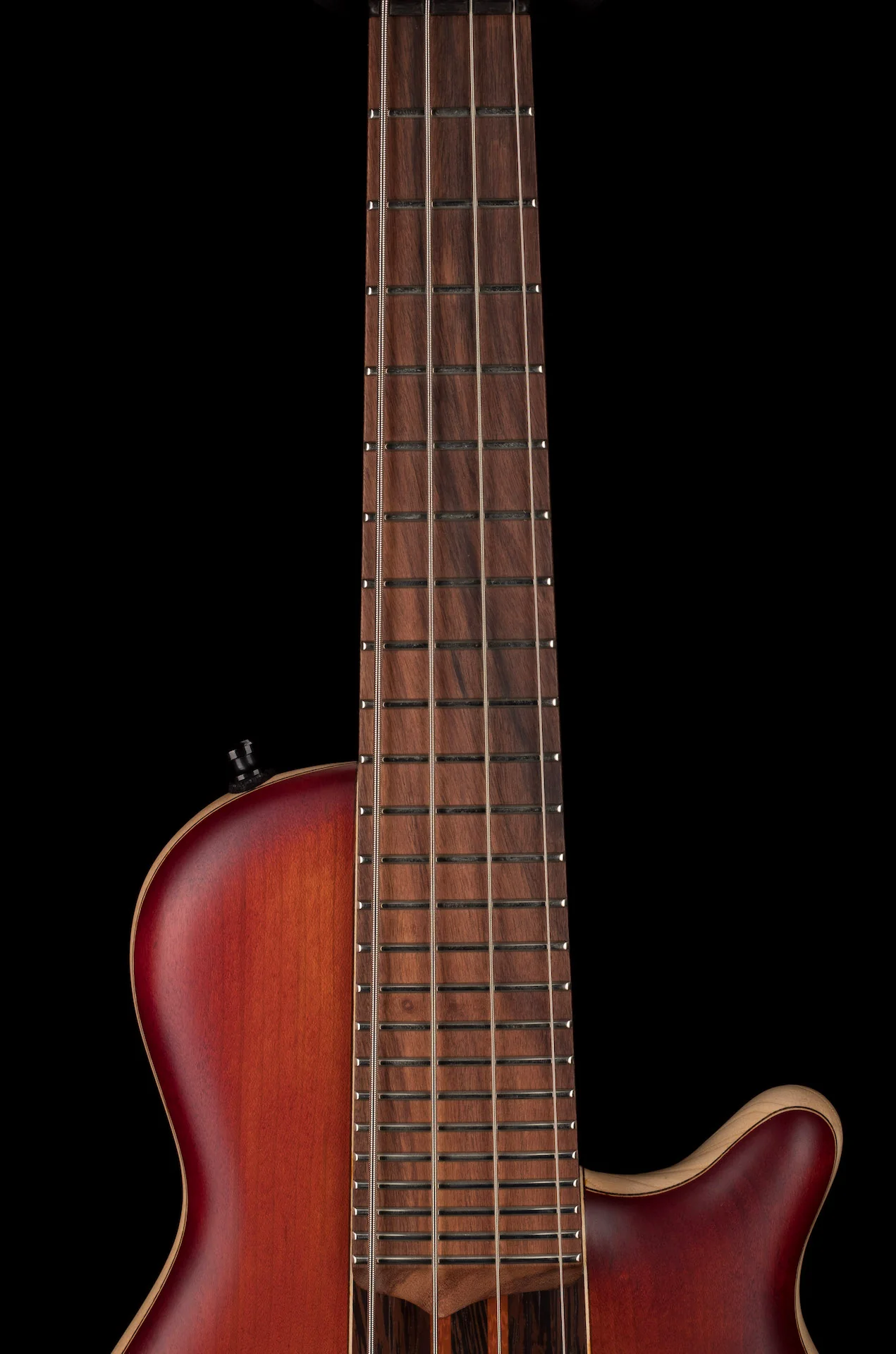 Mayones Cali4 Bass 17.5" Scale TEW Top/Swamp Ash Body Lightburst Finish with Case - Image 6
