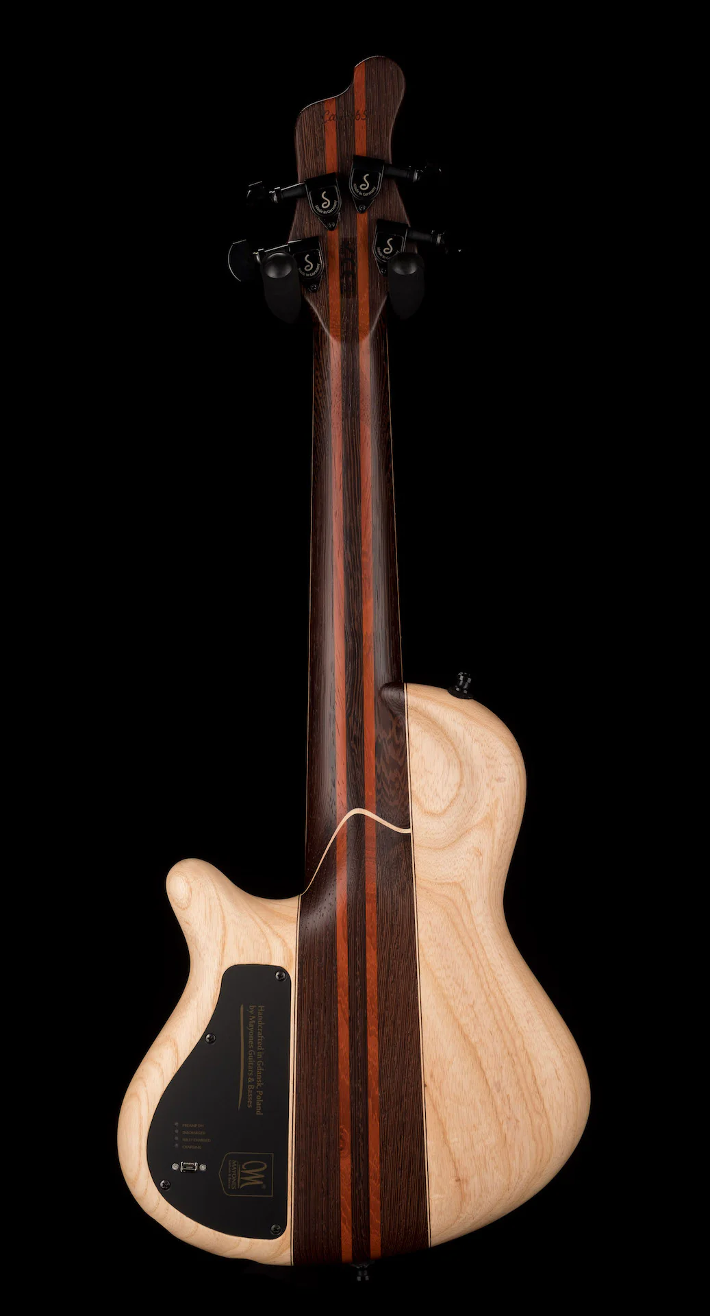 Mayones Cali4 Bass 17.5" Scale TEW Top/Swamp Ash Body Lightburst Finish with Case - Image 8