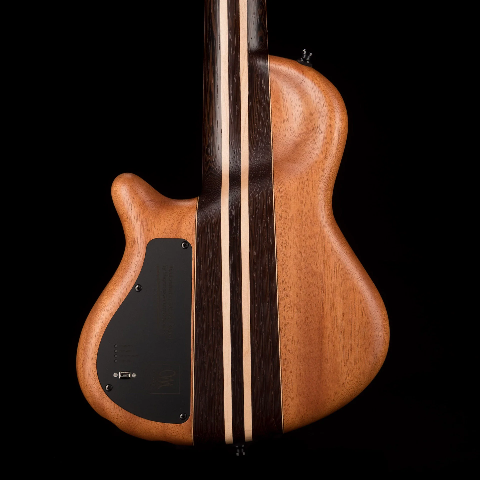 Mayones Cali4 Bass 17.5" Scale  Myrtlewood Figured Top/Mahogany Body Trans Natural Finish with Case - Image 6