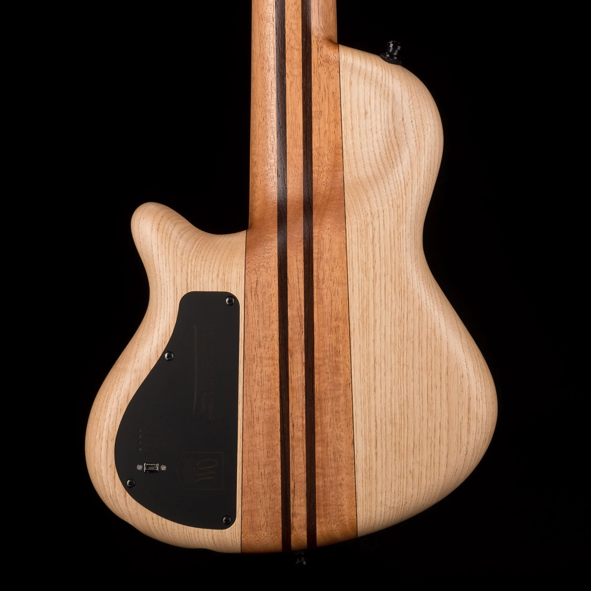 Mayones Cali4 Bass 17.5" Scale  Walnut Top/Swamp Ash Body Trans Natural Finish with Case - Image 8