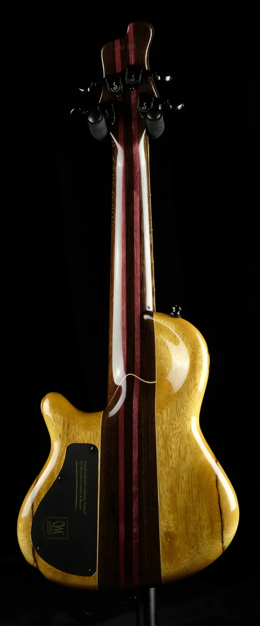 Mayones Cali4 Bass Black Limba w/ Spalted Top Aguilar OBP-3 Pre Amp W/ Case - Image 6