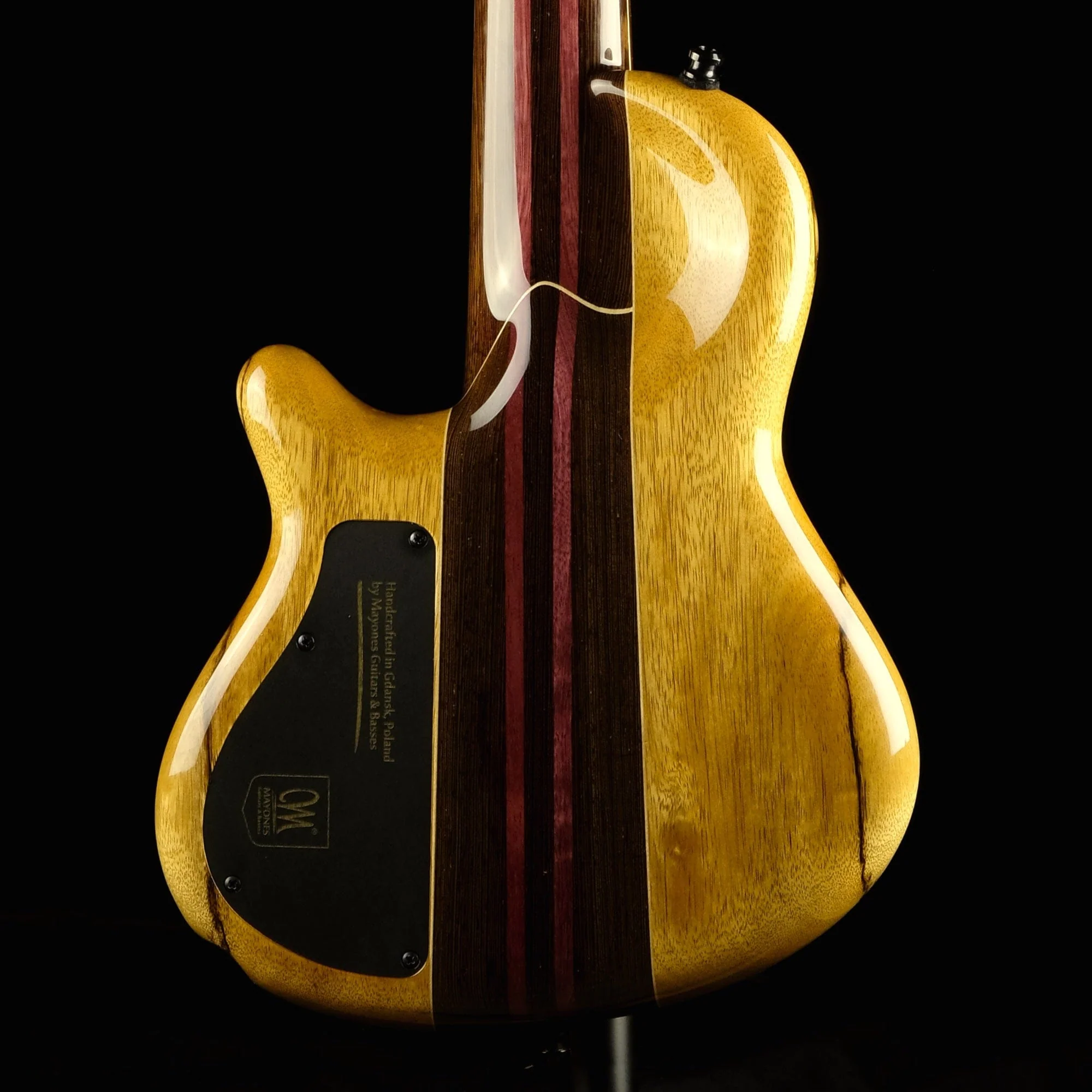 Mayones Cali4 Bass Black Limba w/ Spalted Top Aguilar OBP-3 Pre Amp W/ Case - Image 7