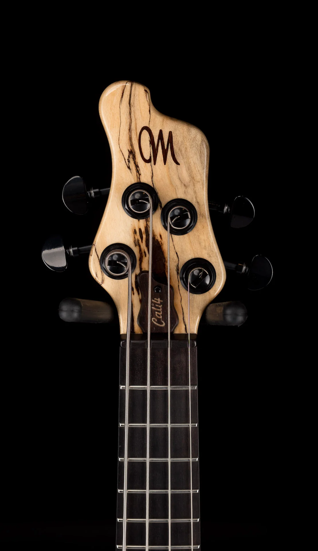 Mayones Cali4 Bass Black Limba Body Spalted Maple Top Ebony Board 5pc Wenge Neck Cali 4 - Image 12