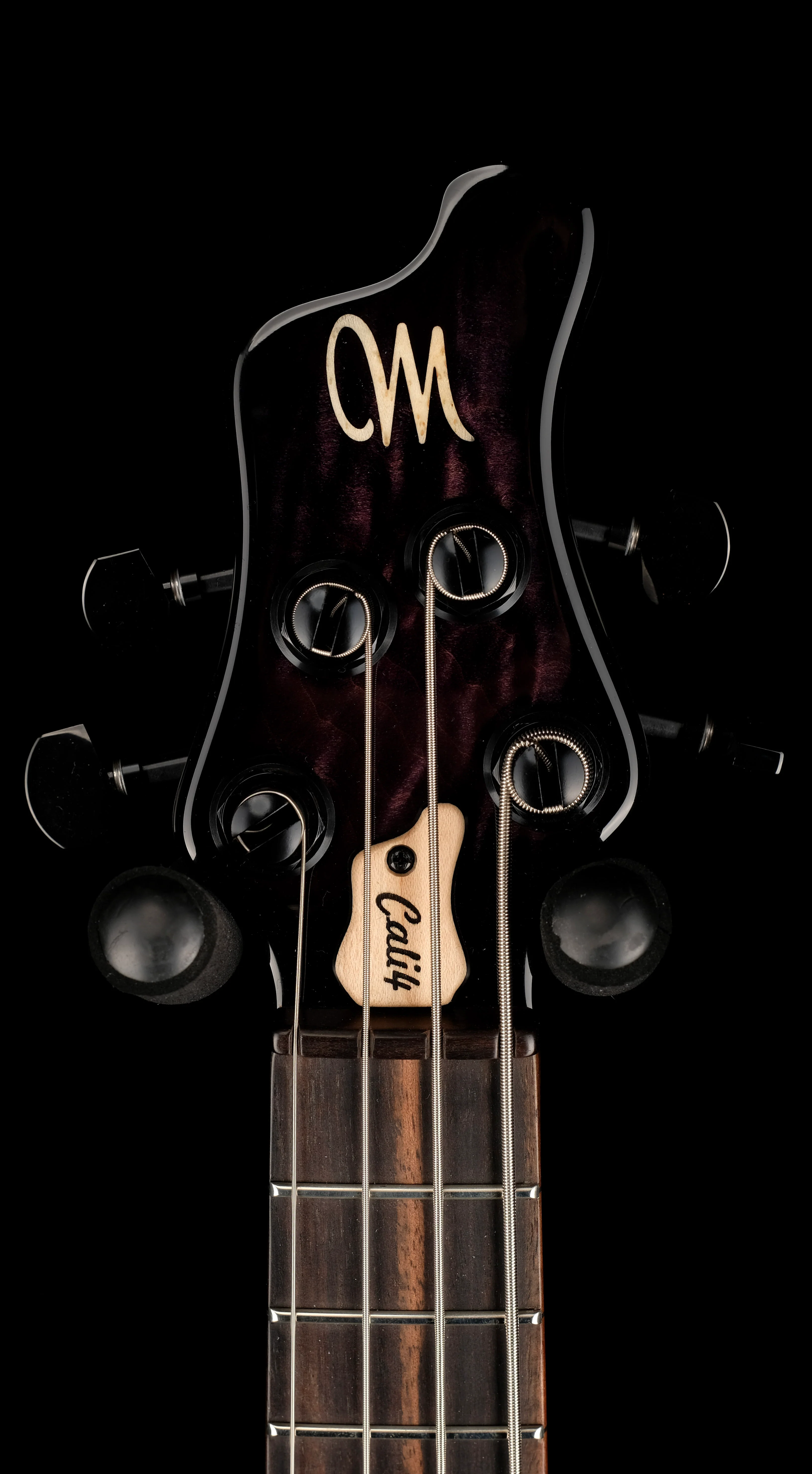 Mayones Cali4 Bass Left Handed Trans Purple 3A Quilted Maple Top/Black Limba Body Wenge/Padouk Neck - Image 7