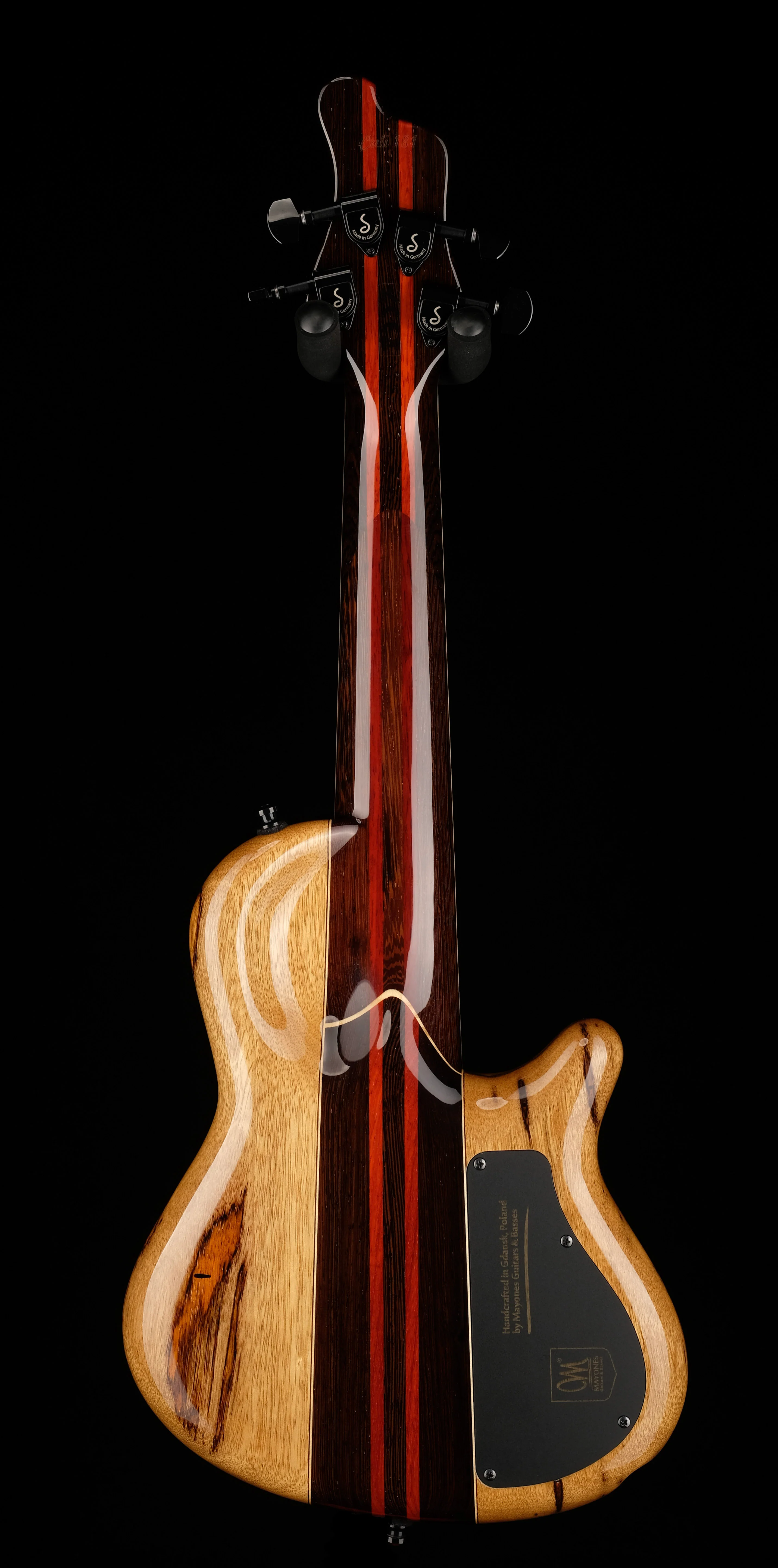 Mayones Cali4 Bass Left Handed Trans Purple 3A Quilted Maple Top/Black Limba Body Wenge/Padouk Neck - Image 9