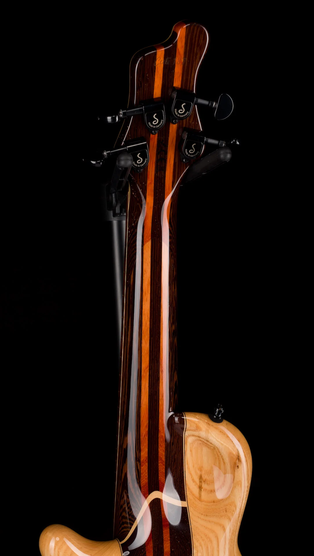 Mayones Cali4 Bass Mahogany Body Burl Maple Top Macassar Ebony Board 5pc Wenge Neck Sunburst Gloss Cali 4 - Image 11