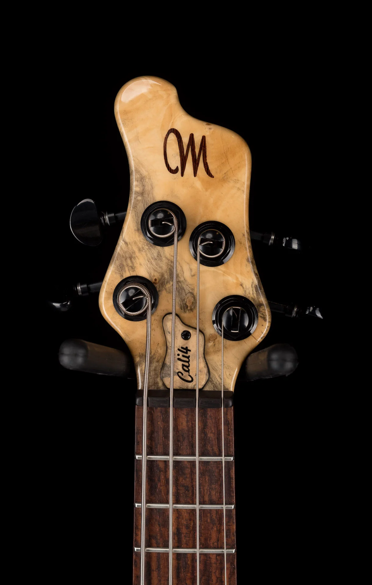 Mayones Cali4 Bass Mahogany Body Burl Maple Top Macassar Ebony Board 5pc Wenge Neck Sunburst Gloss Cali 4 - Image 12
