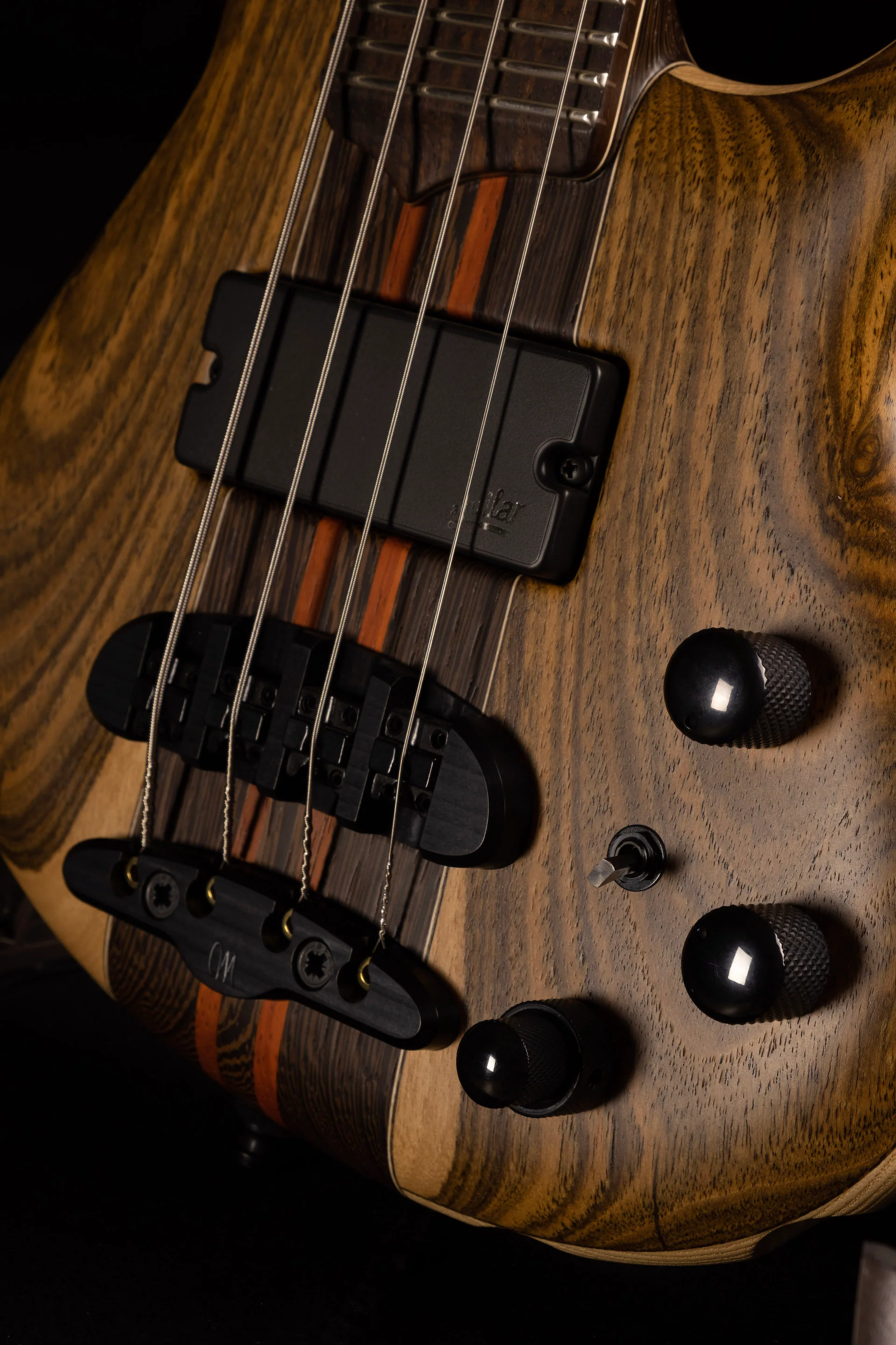 Mayones Cali4 Bass Swamp Ash Body Bocote Top Rosewood Board 5pc Wenge Neck - Image 6
