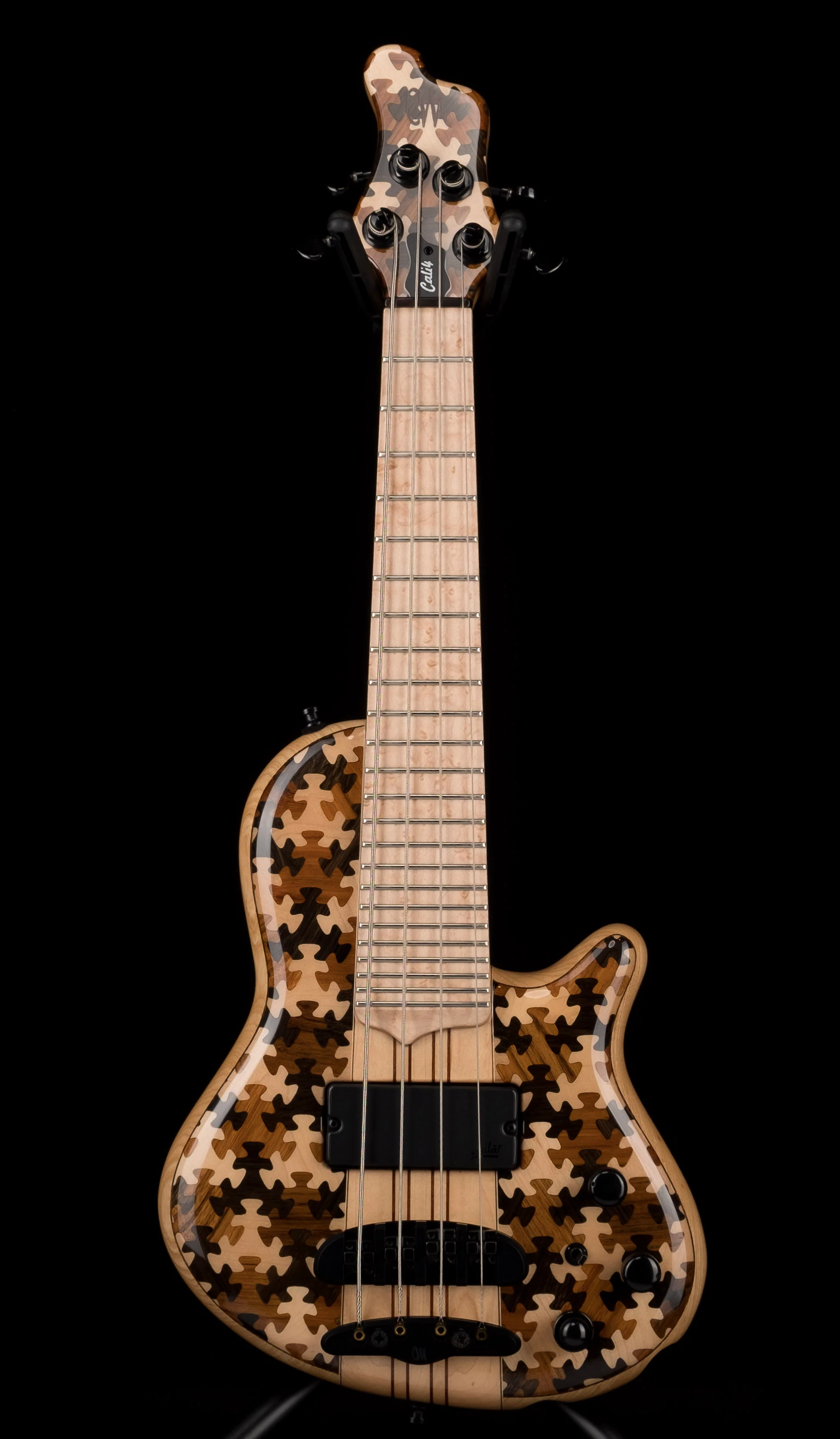 Mayones Cali4 Bass Swamp Ash Body Triskellon Top Birdseye Maple Board 9pc Maple Neck Cali 4 - Image 2