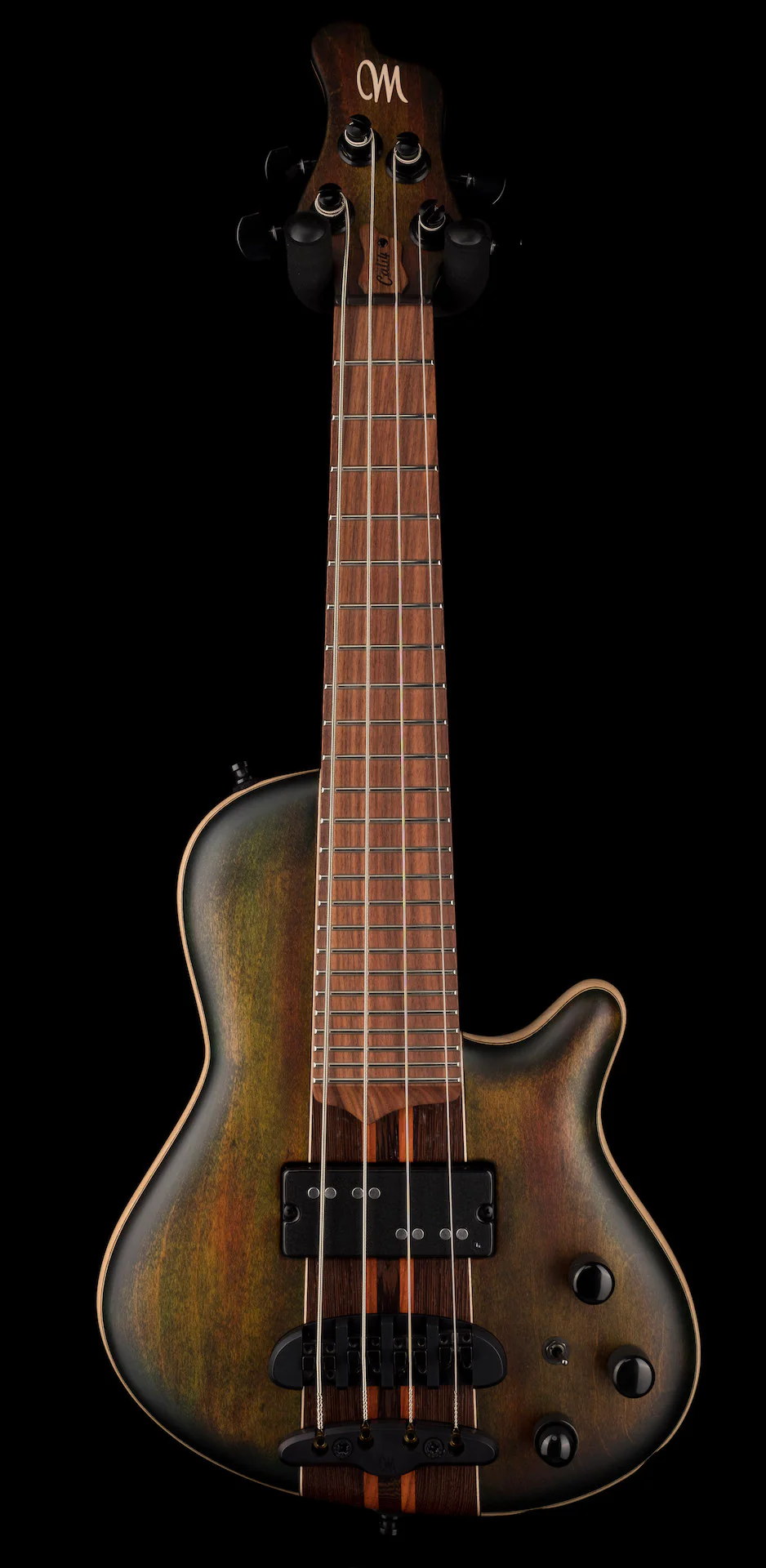 Mayones Cali4 Flame Maple TEW Top Trans Custom Color Matt Finish with Case - Image 2