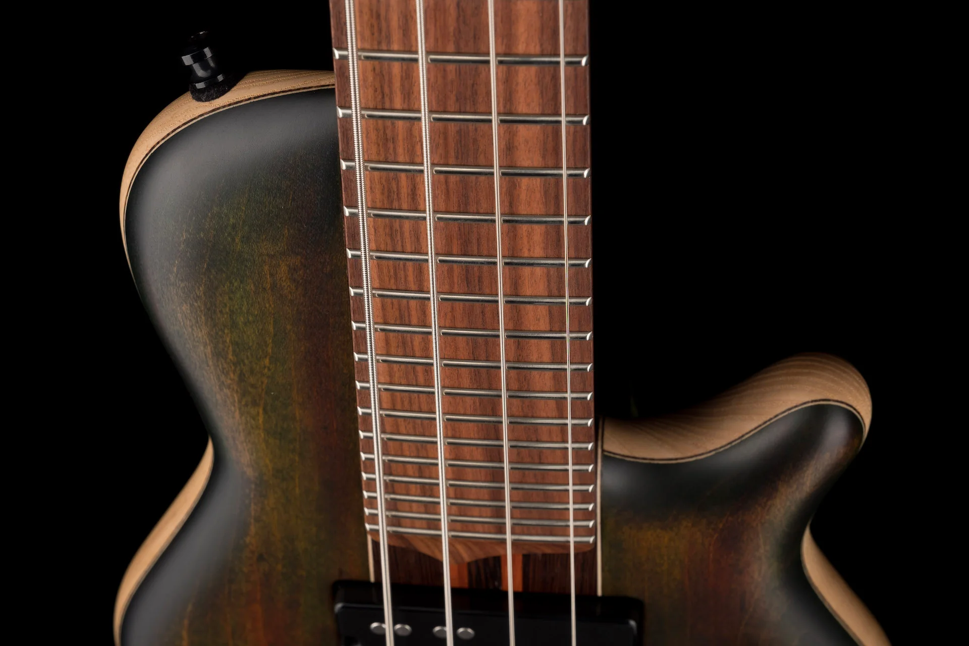 Mayones Cali4 Flame Maple TEW Top Trans Custom Color Matt Finish with Case - Image 4