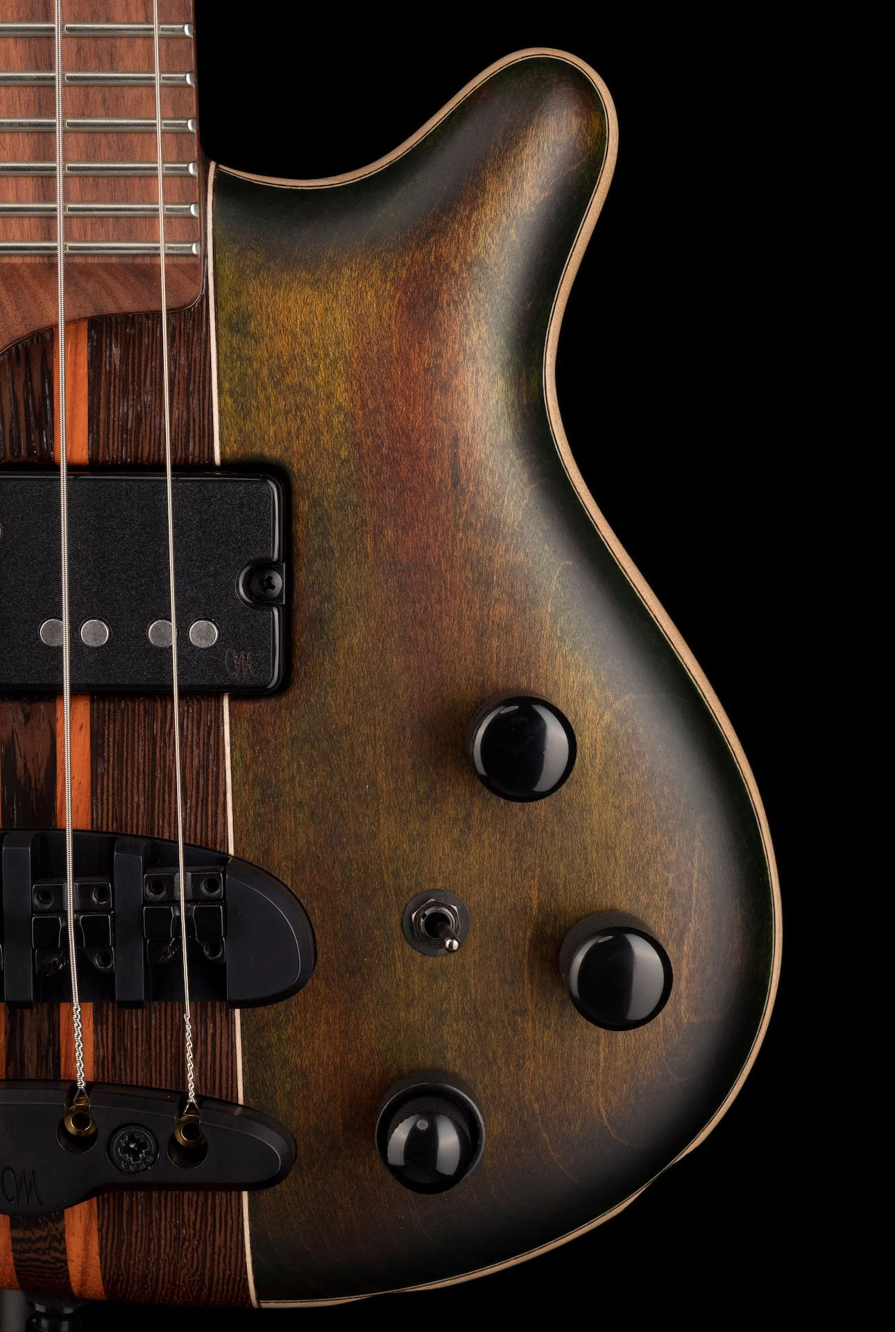 Mayones Cali4 Flame Maple TEW Top Trans Custom Color Matt Finish with Case - Image 6