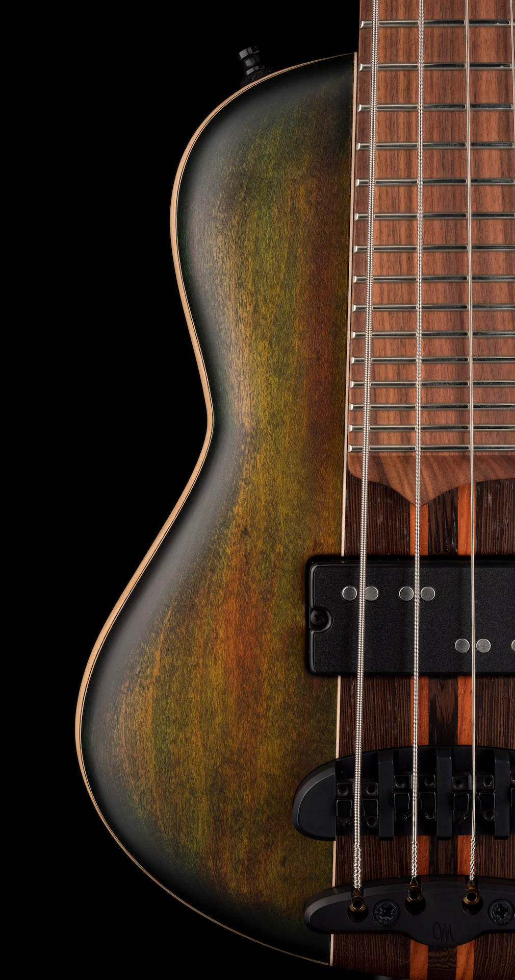 Mayones Cali4 Flame Maple TEW Top Trans Custom Color Matt Finish with Case - Image 7