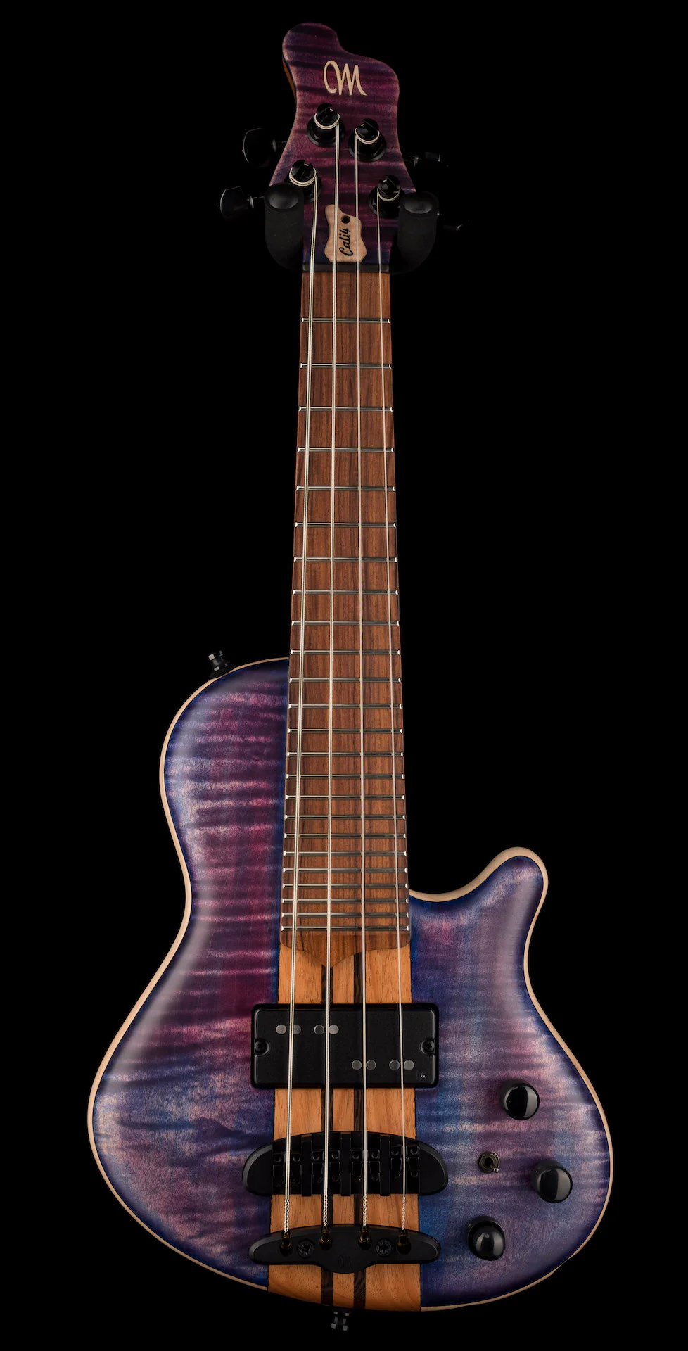 Mayones Cali4 Flame Maple Top Custom Color Trans Purple Matt Finish with Case - Image 2